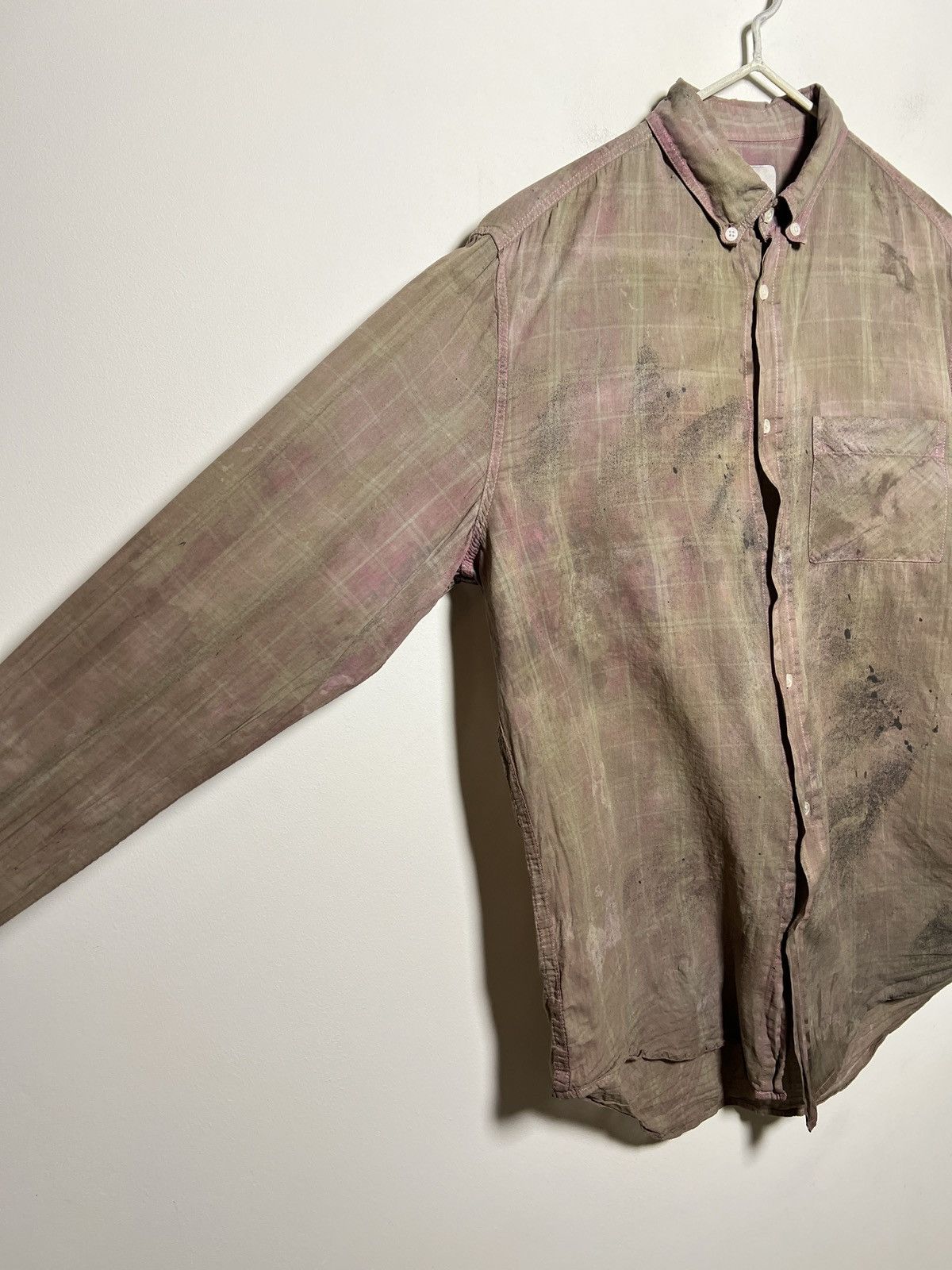 Acne Studios Acne Studios distressed and artfully chaotic painted shirt Size US M / EU 48-50 / 2 - 8 Thumbnail