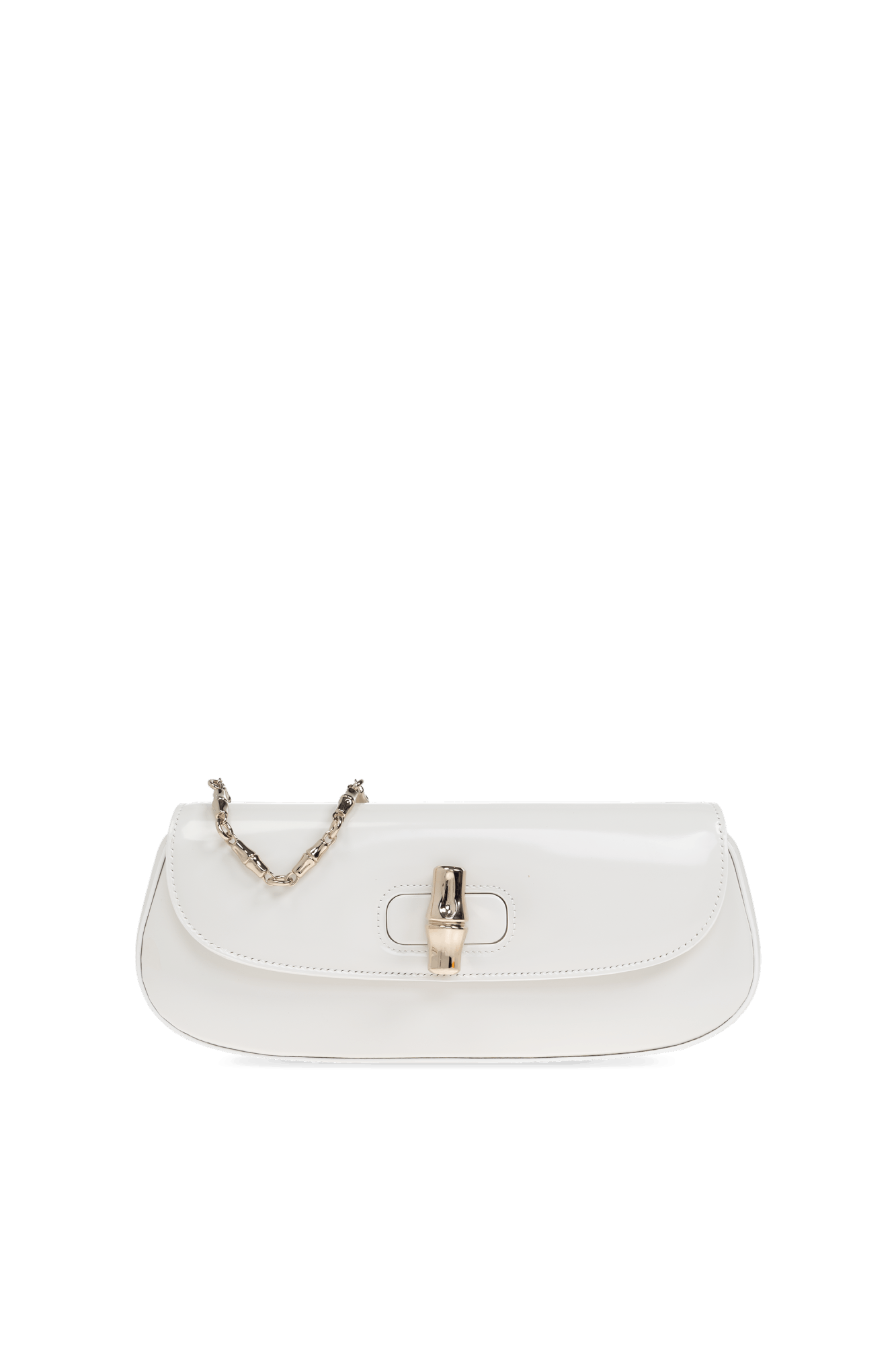 Gucci o1la5ras0526 Size: OS / Bamboo Night Clutch in White Size ONE SIZE - 1 Thumbnail