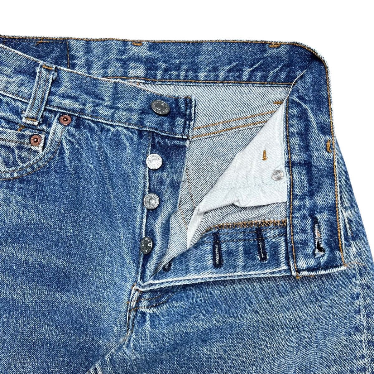 Levi's Vtg 1980s Levi’s 701 Button Fly Student USA Blue Denim Jeans Size 25" / US 0 / IT 36 - 3 Thumbnail