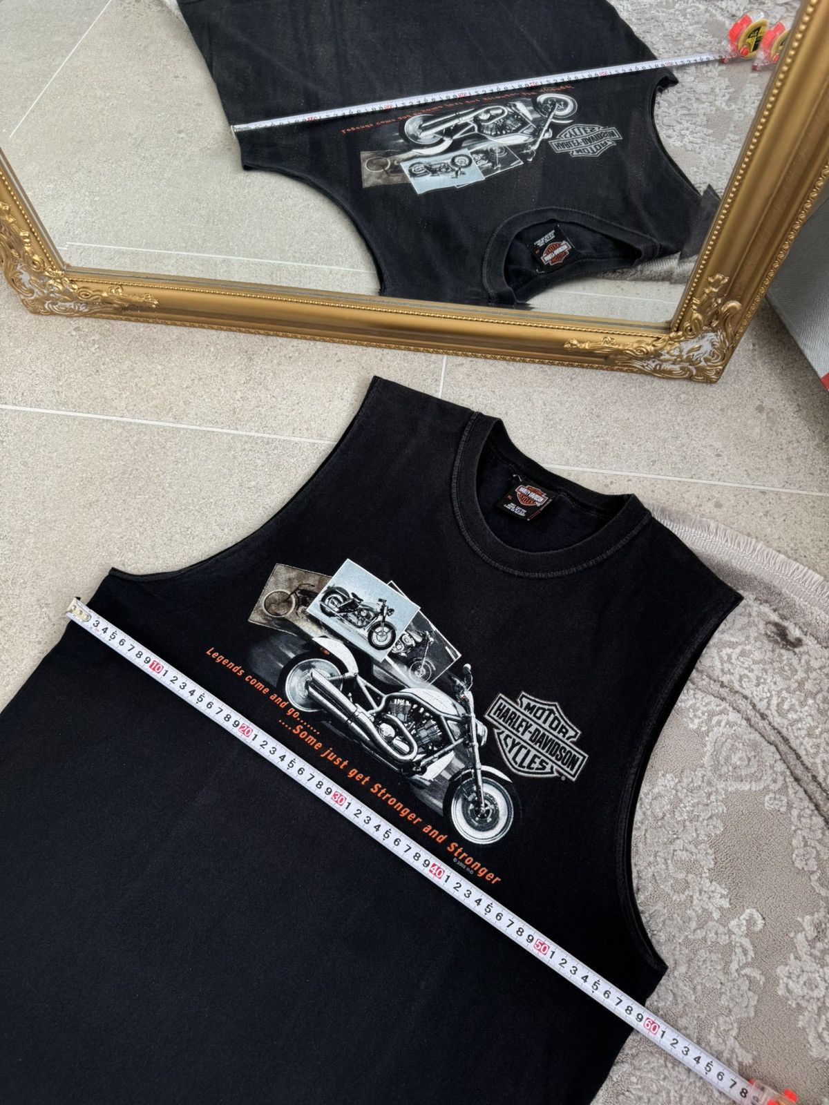 Harley Davidson Vintage 2002 Harley Davidson Sleeveless T-Shirt - Weder Moto Size US XL / EU 56 / 4 - 8 Thumbnail