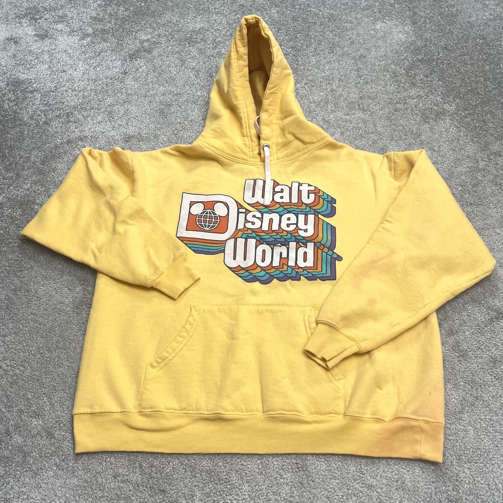 Disney Disney Hoodie Womens M Yellow Graphic Pullover Hooded Sweatshirt Casual Kangaroo Pocket All Seasons Size M / US 6-8 / IT 42-44 - 2 Thumbnail