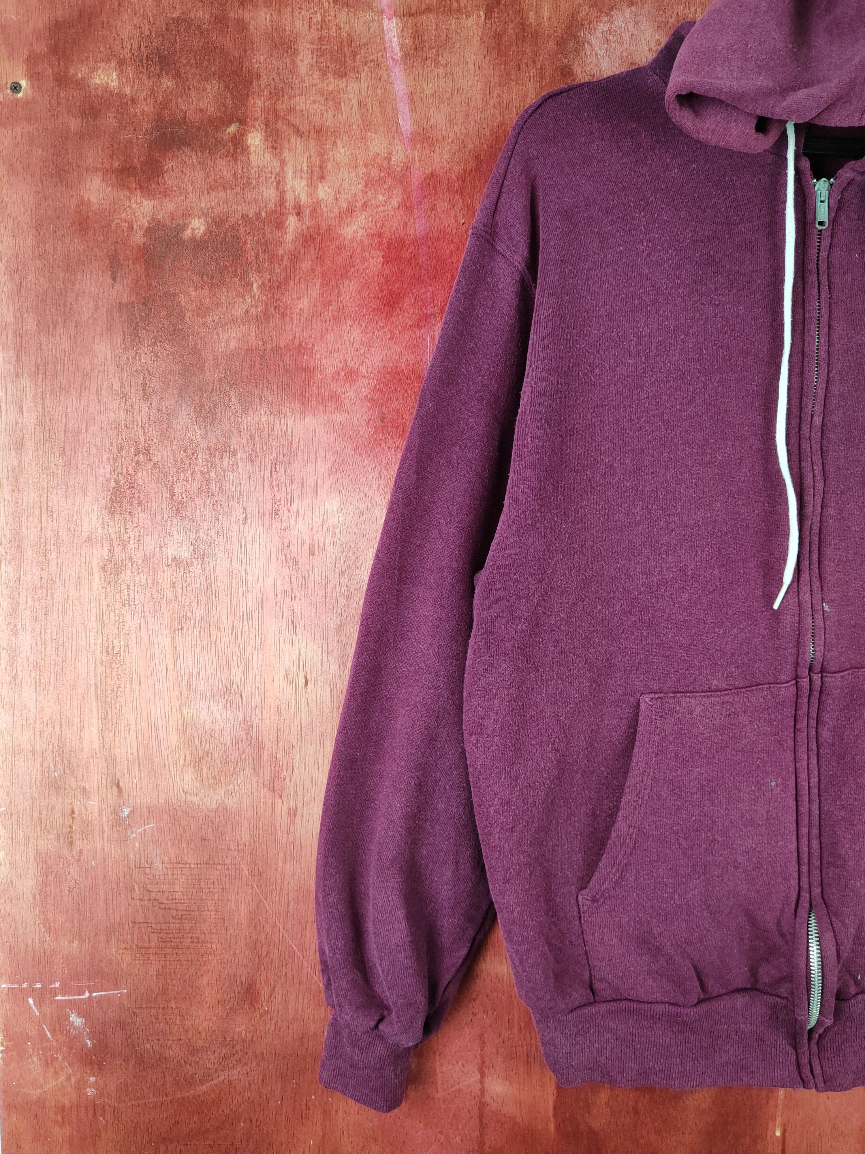 Hanes Hanes made in usa vintage Dark Purple Hoodie Sweaters #S2399 Size US L / EU 52-54 / 3 - 3 Thumbnail