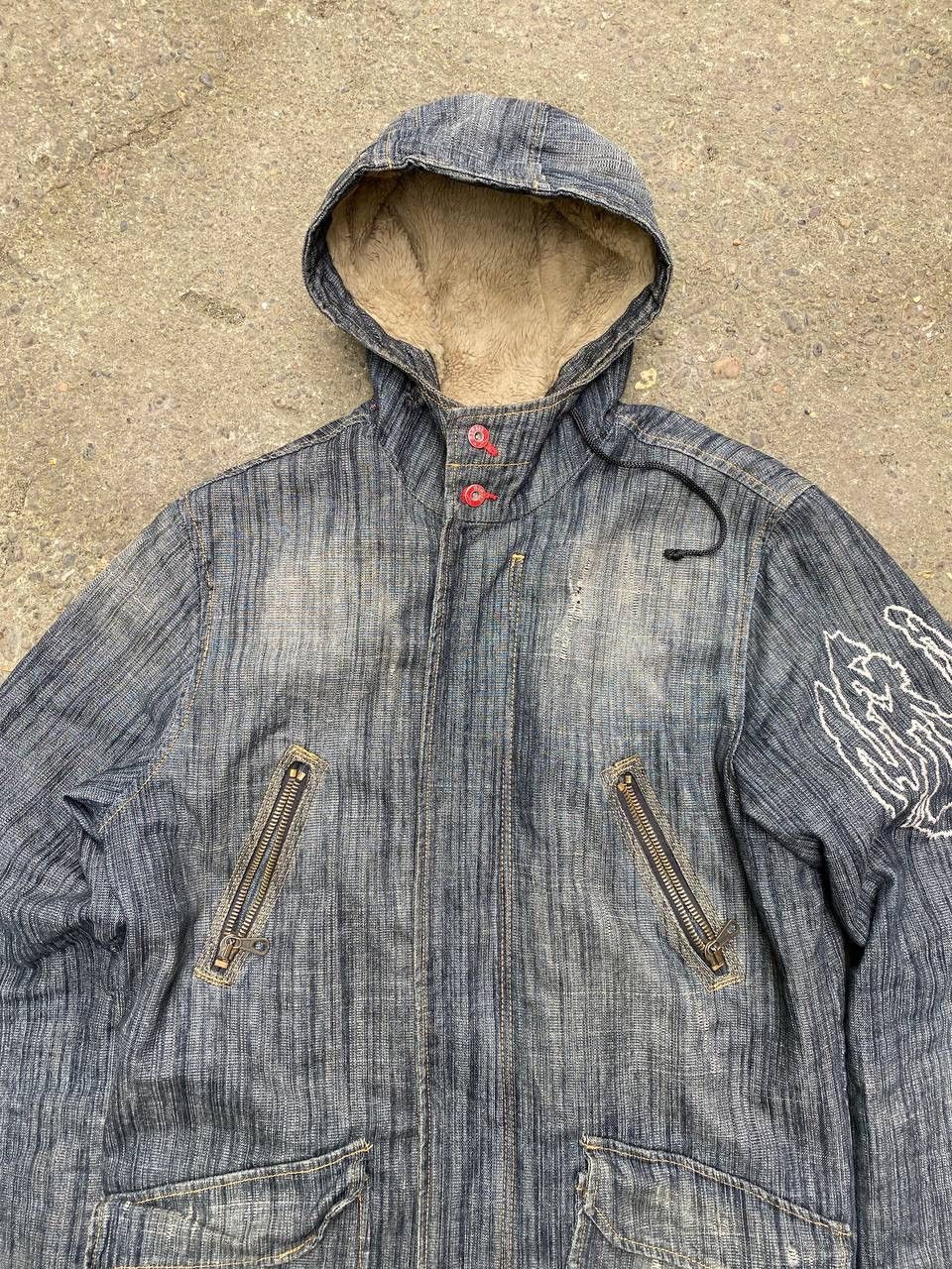 Japanese Brand × Vintage Diesel like if six was nine style mohair distressed jacket Size US XL / EU 56 / 4 - 8 Thumbnail