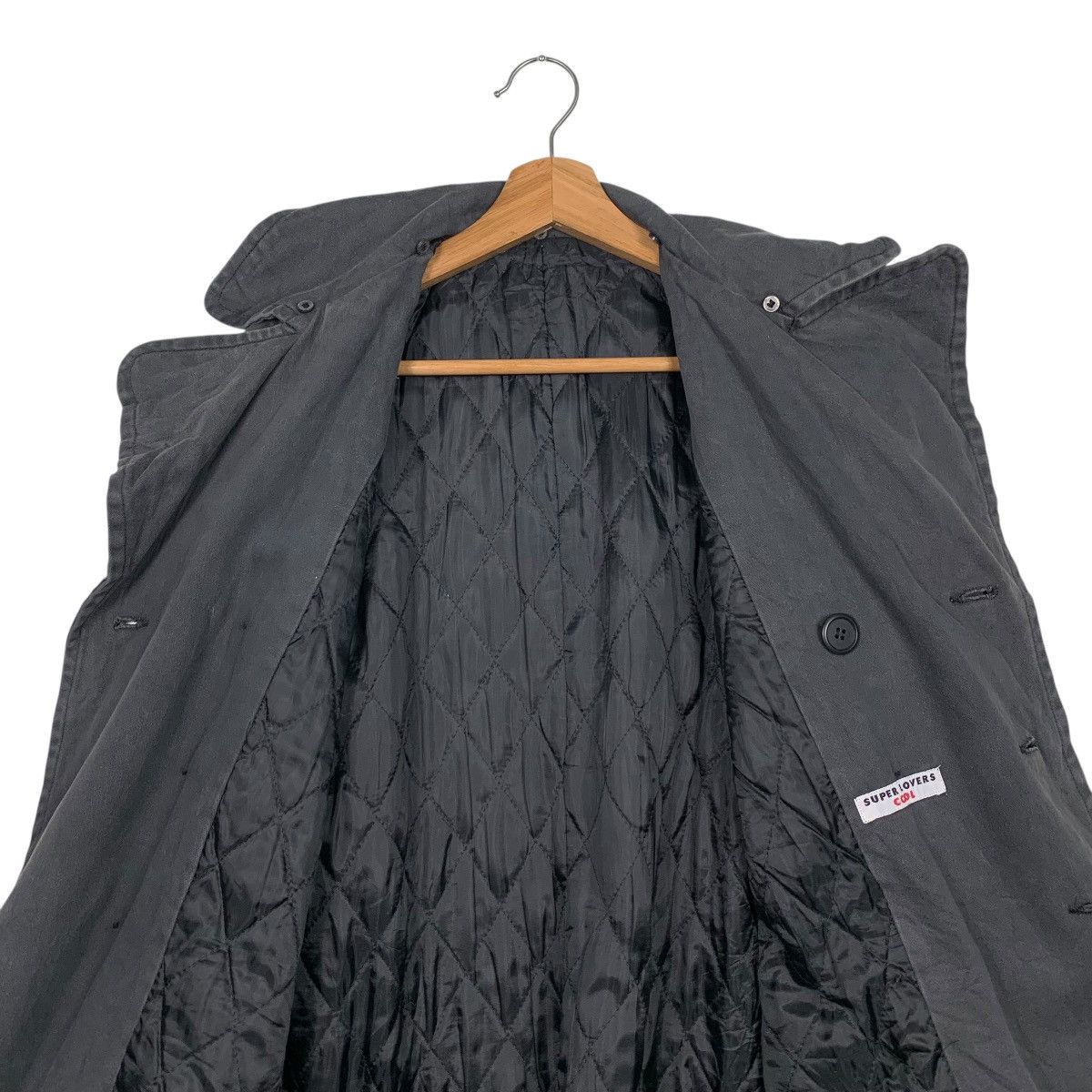 Japanese Brand SUPER LOVERS Double Breasted Coat #1642-C73 Size US M / EU 48-50 / 2 - 12 Thumbnail