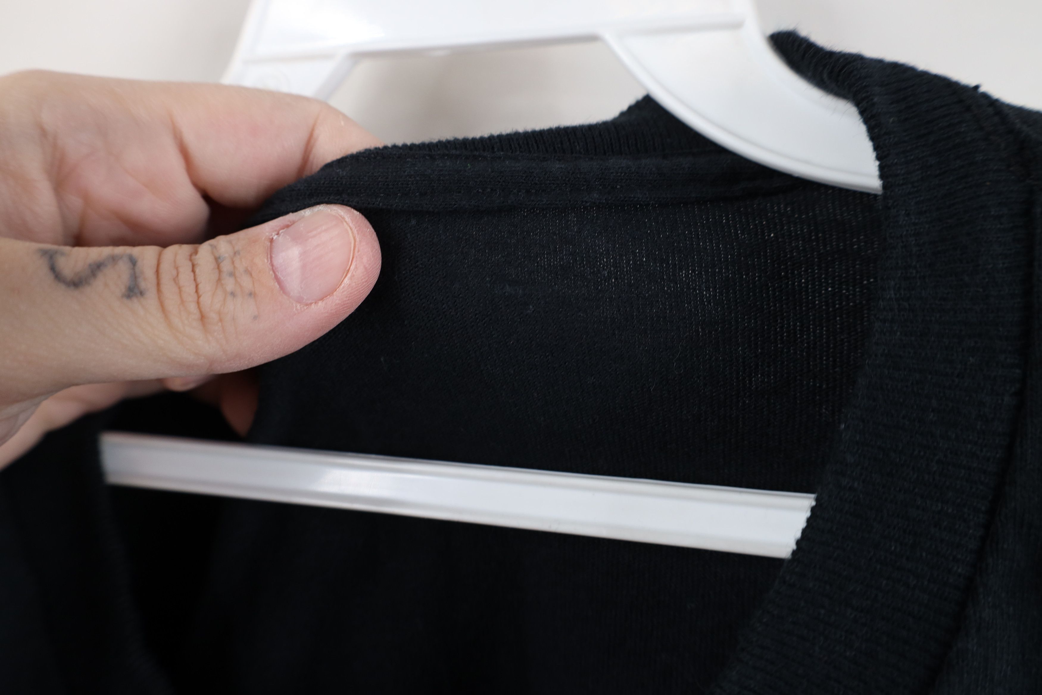 Vintage Vintage 90s Y2K Streetwear Blank Long Sleeve T-Shirt Black Size US L / EU 52-54 / 3 - 7 Thumbnail