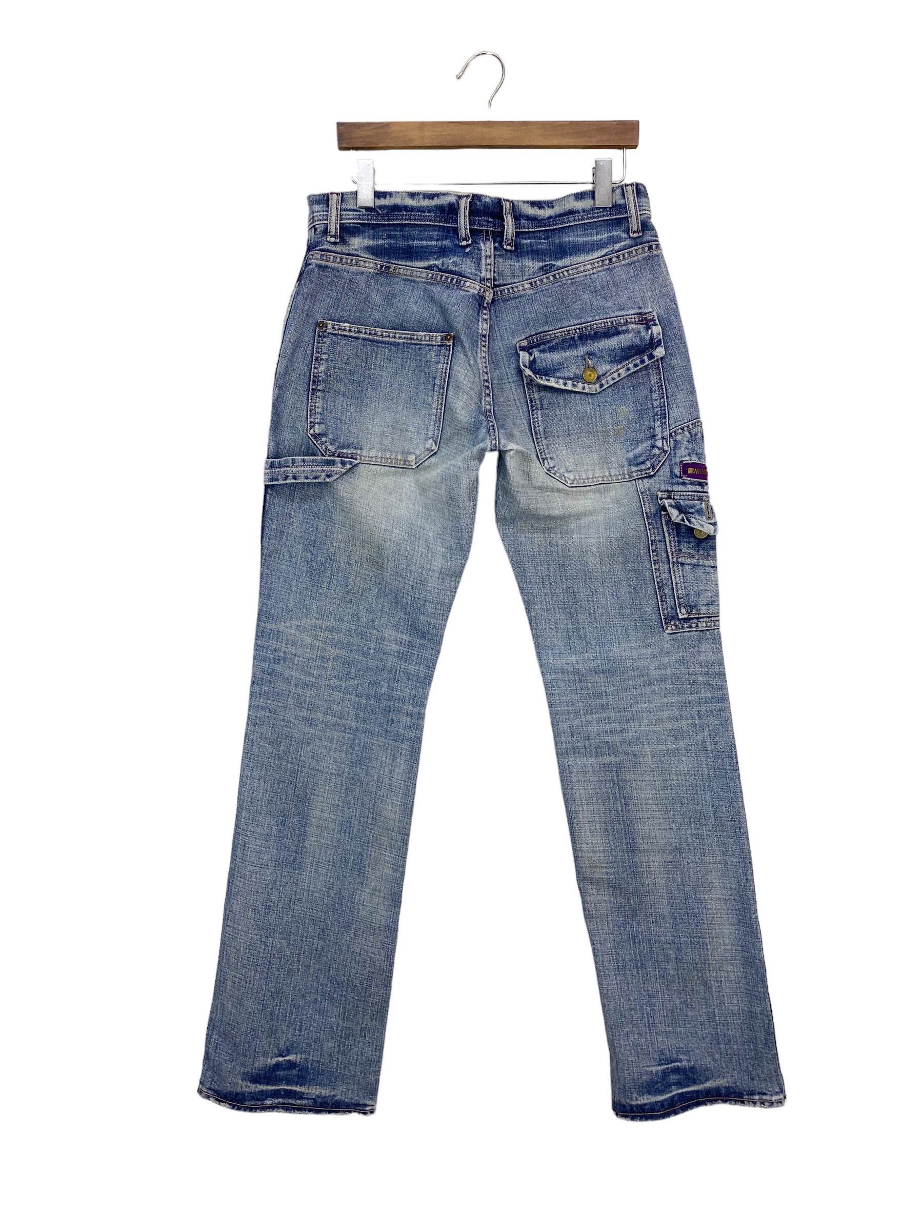 Japanese Brand Cargo Denim Jeans Japanese Surfwear Hip Hop Size US 33 - 1 Thumbnail