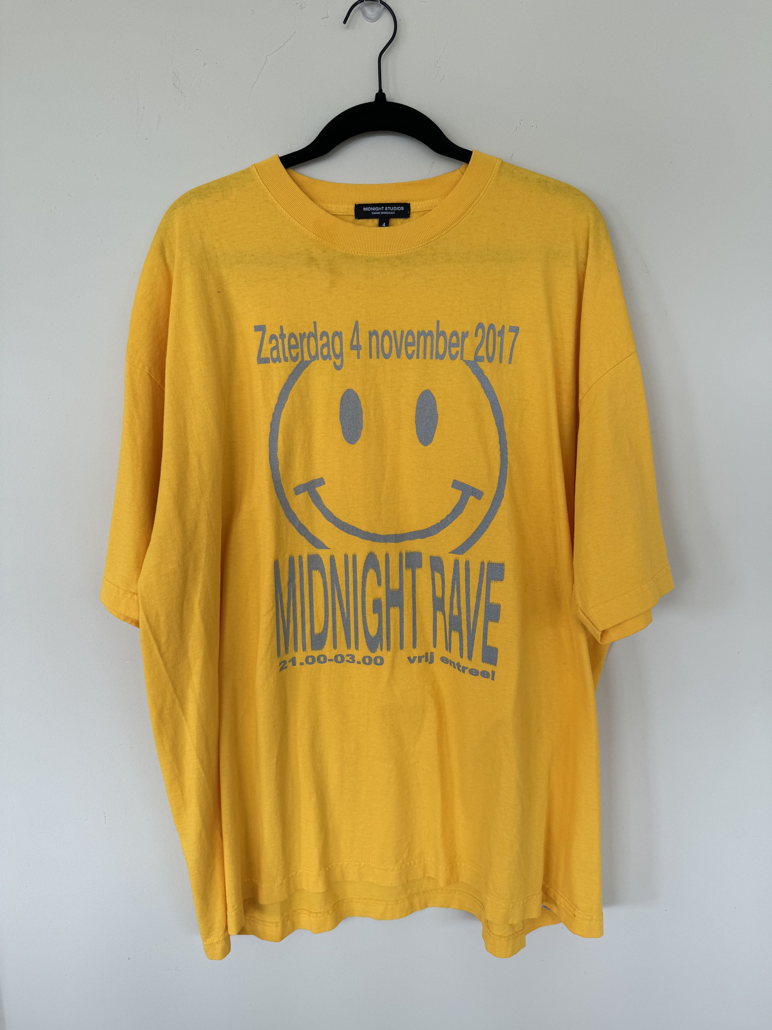 image of Awge Rave Shirt in Yellow, Men's (Size XL)