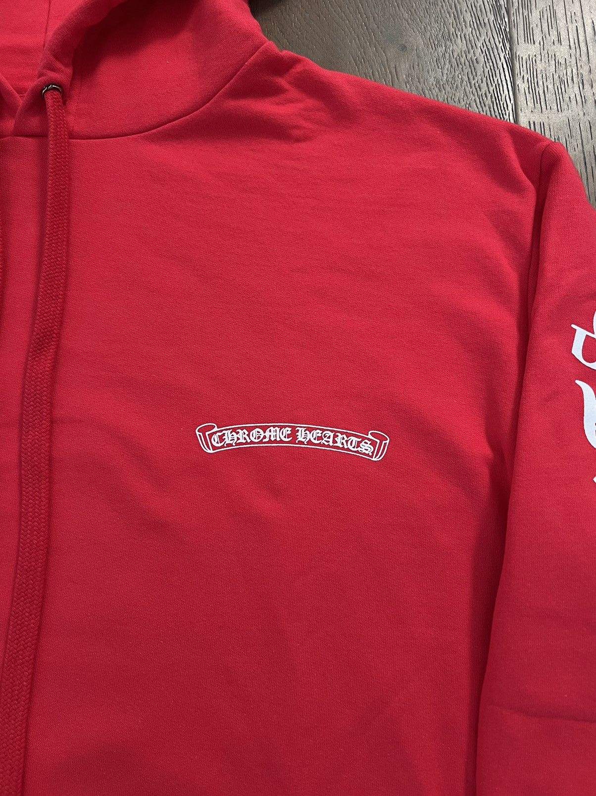 Chrome Hearts Chrome Hearts Red Scroll Logo Hoodie Size US L / EU 52-54 / 3 - 6 Thumbnail