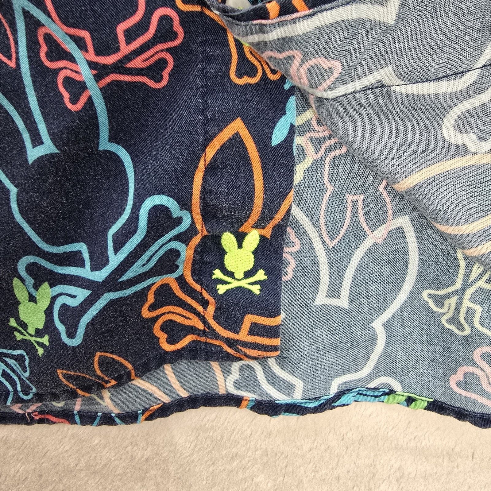 Psycho Bunny Psycho Bunny Button Down Shirt XXL Barret All Over Print AOP Size US XXL / EU 58 / 5 - 6 Thumbnail