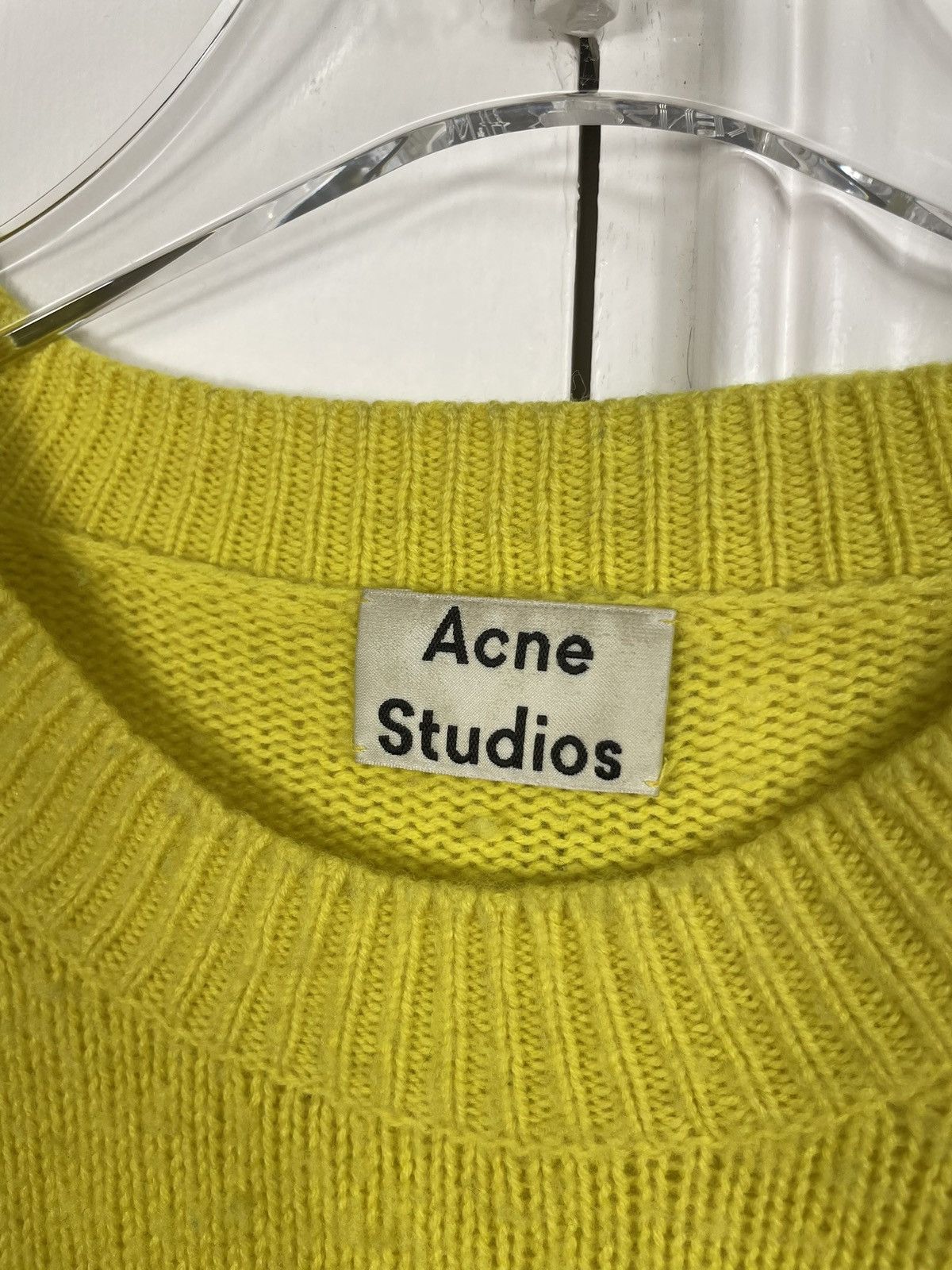 Acne Studios Acne Studios 🔥 peele neon yellow sweater distressed Size US S / EU 44-46 / 1 - 5 Thumbnail