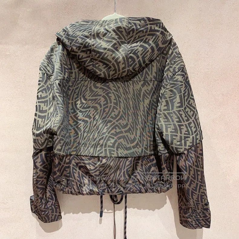 Fendi Fendi Letter Print Detachable Sleeve Hooded Long Sleeve Co Size XXS / US 00 / IT 34 - 2 Thumbnail