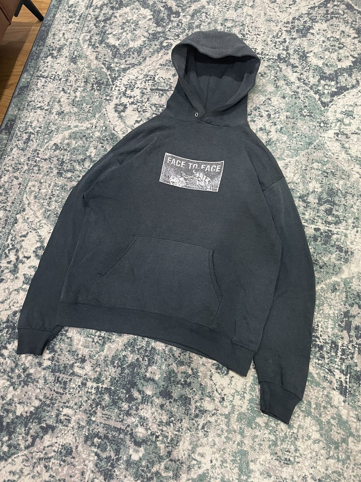 Seditionaries Vintage 1990 Faded Face to Face Punk Rock Hoodie Size US XL / EU 56 / 4 - 5 Thumbnail
