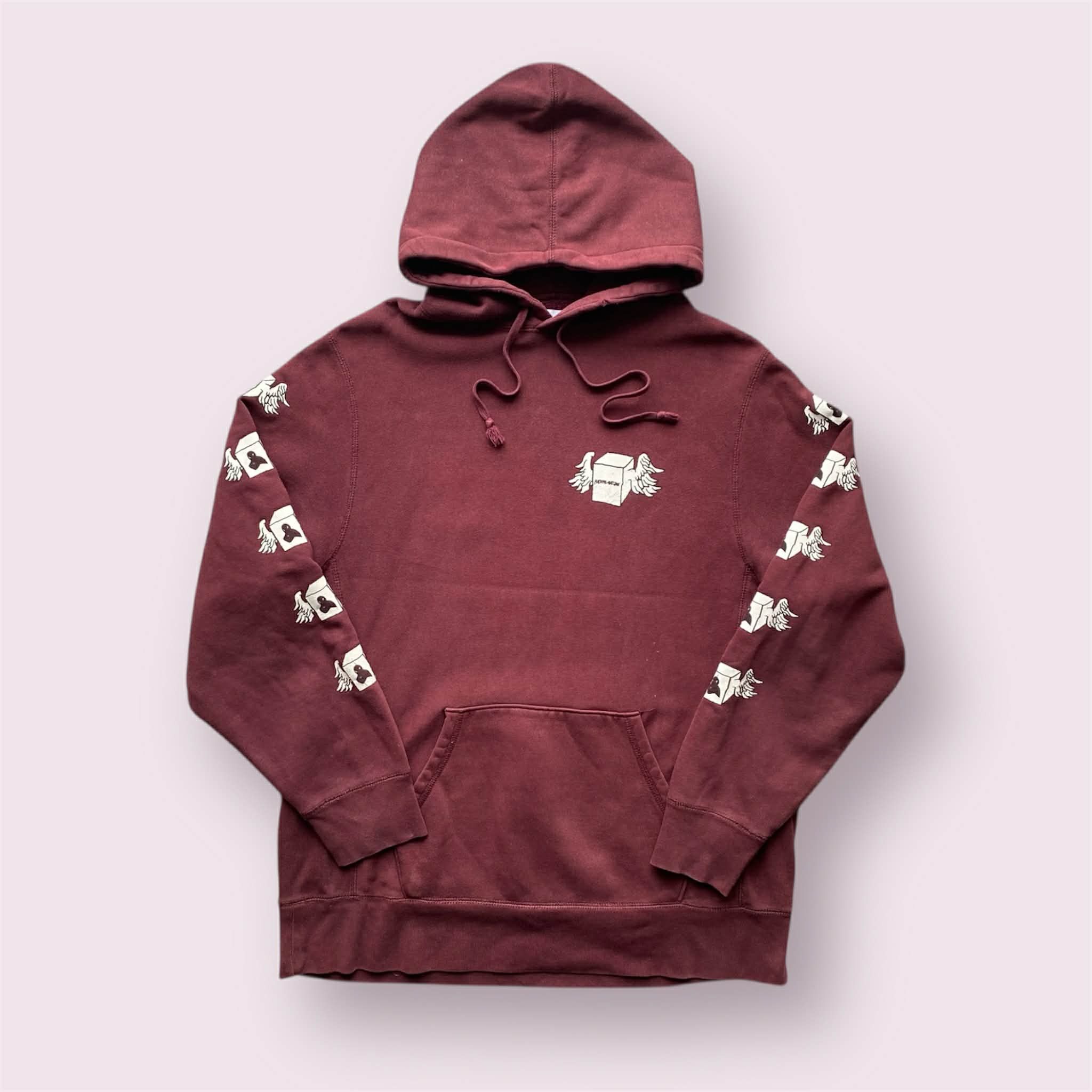 Fucking Awesome Fucking Awesome Box Logo Wings Red Maroon Hoodie Skate Size US L / EU 52-54 / 3 - 1 Thumbnail