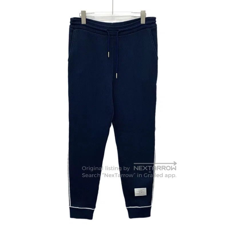 Thom Browne Thom Browne Dark blue cotton drawstring casual sporty long Size US 44 / EU 60 - 1 Thumbnail