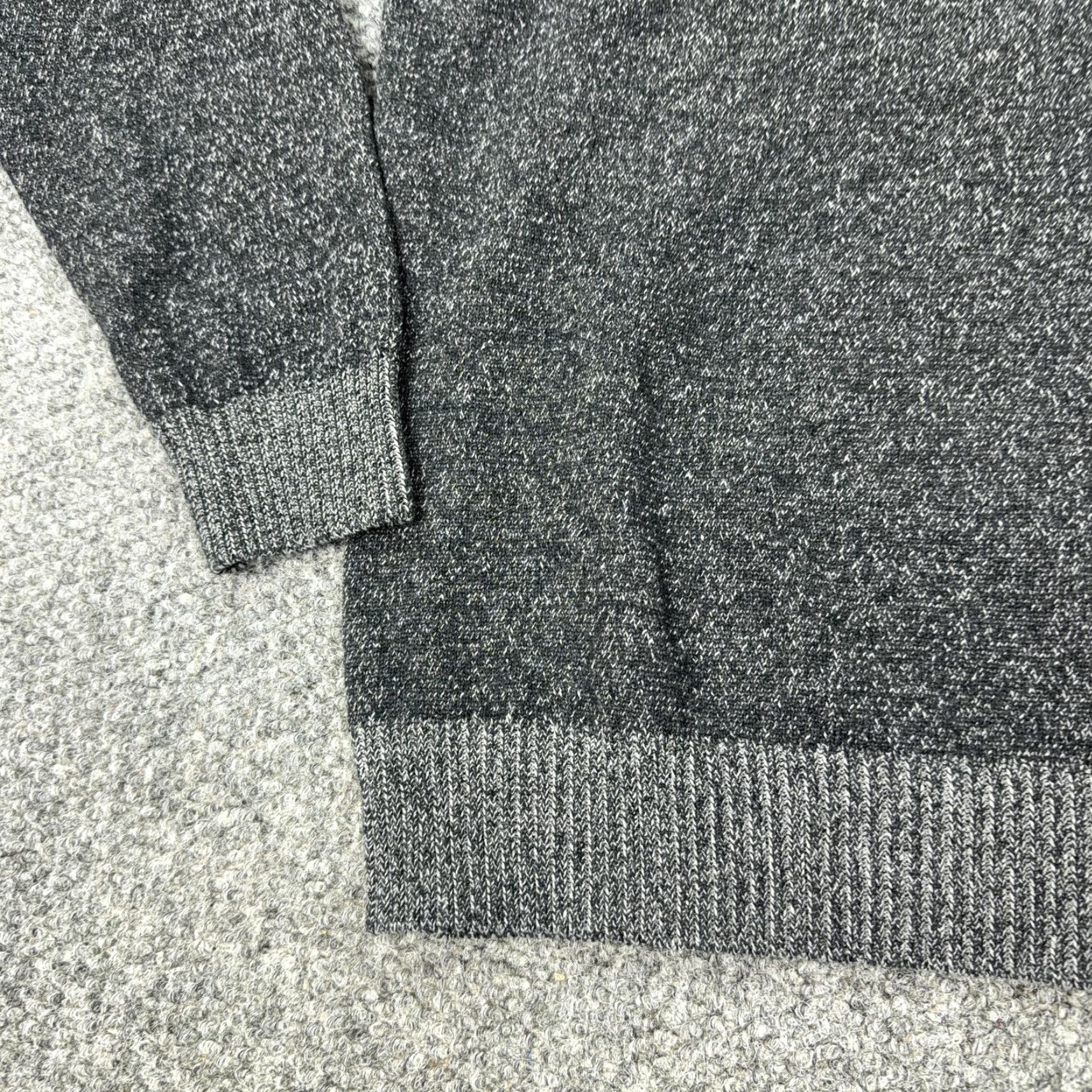 Vintage Tricots St Raphael Sweater Mens L Gray 1/4 Zip Mock Neck Knit Cotton Polyester waffle-knit Modern Pullover Size US L / EU 52-54 / 3 - 3 Thumbnail