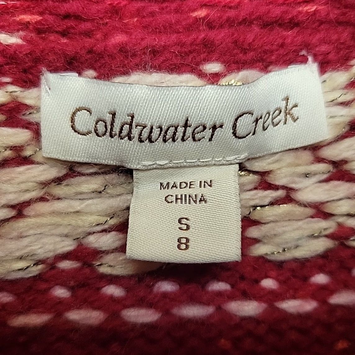 Coldwater Creek VINTAGE Coldwater Creek Sweater Womens S Red Wool Alpaca Cashmere Zip Fair Isle Nordic Shirt Womens S Red Wool Alpaca Cashmere Zip Fair Isle Nordic Size S / US 4 / IT 40 - 5 Thumbnail