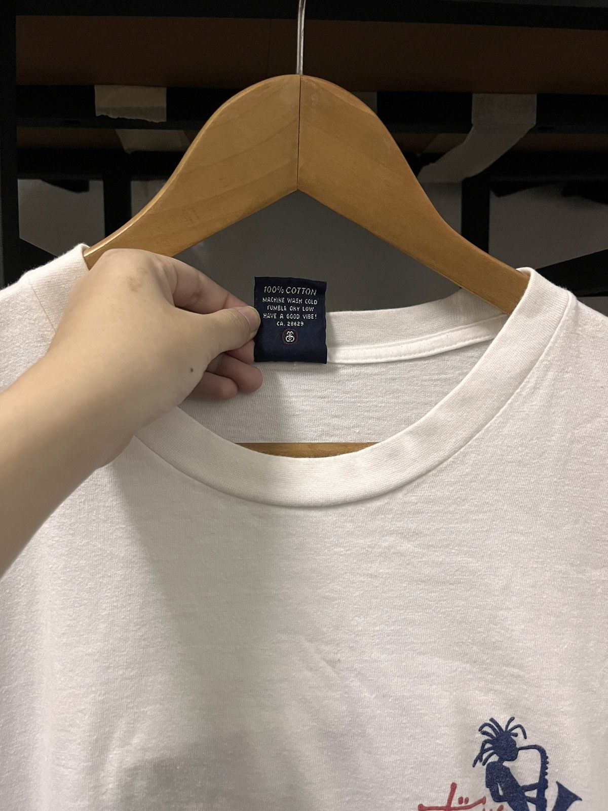 Stussy × Vintage Vintage Saxophone Guy White Shirt Size US L / EU 52-54 / 3 - 7 Thumbnail