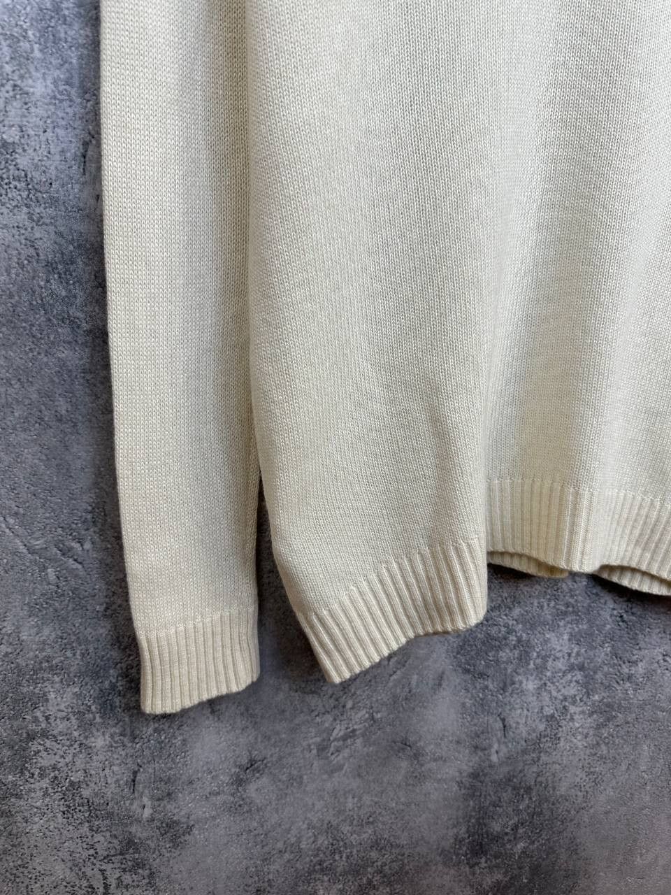 ba&sh ba&sh Cream V-Neck Knit Sweater Wool Cashmere Blend Size M / US 6-8 / IT 42-44 - 6 Thumbnail