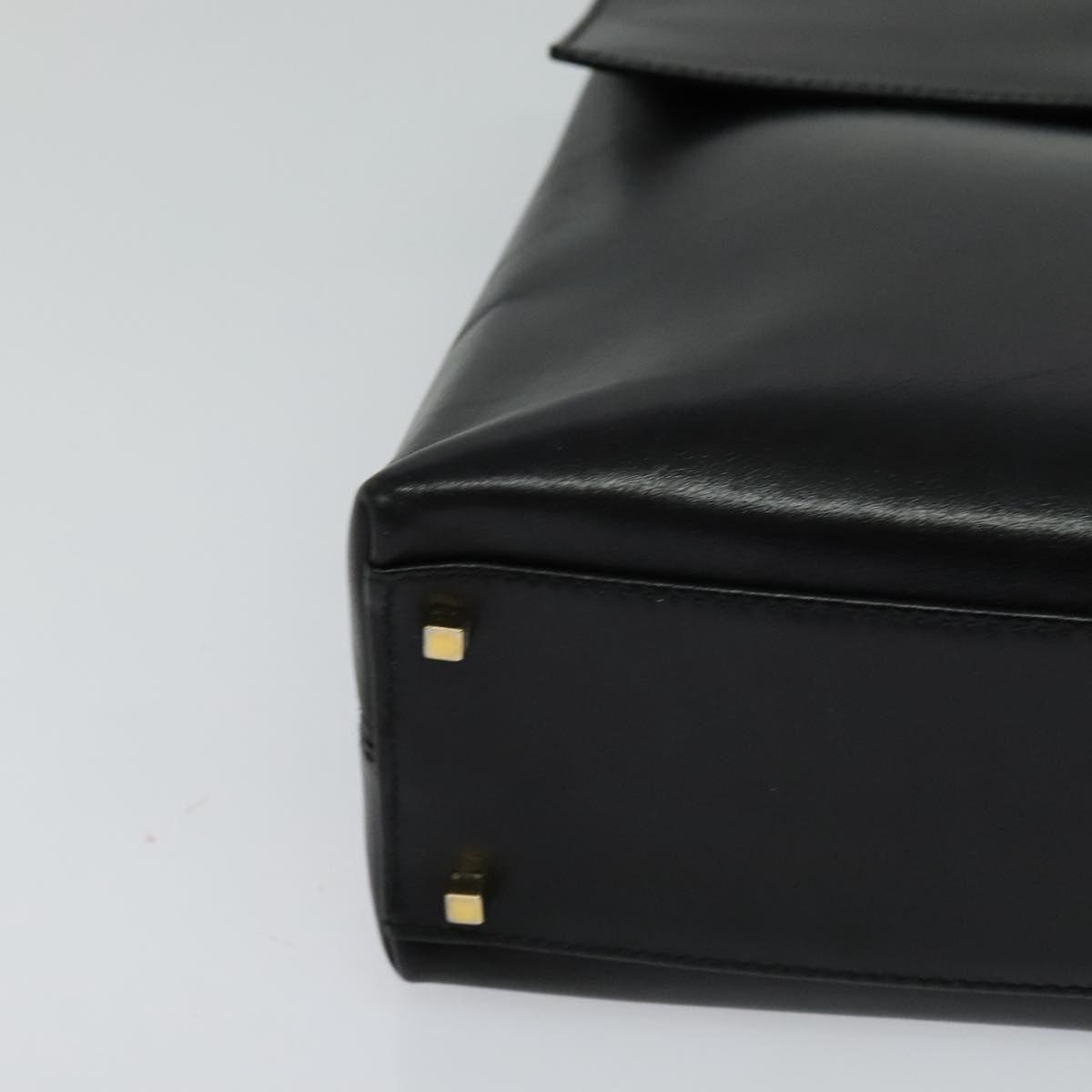 Salvatore Ferragamo Salvatore Ferragamo Gancini Hand Bag Leather Black Gold Size ONE SIZE - 14 Thumbnail