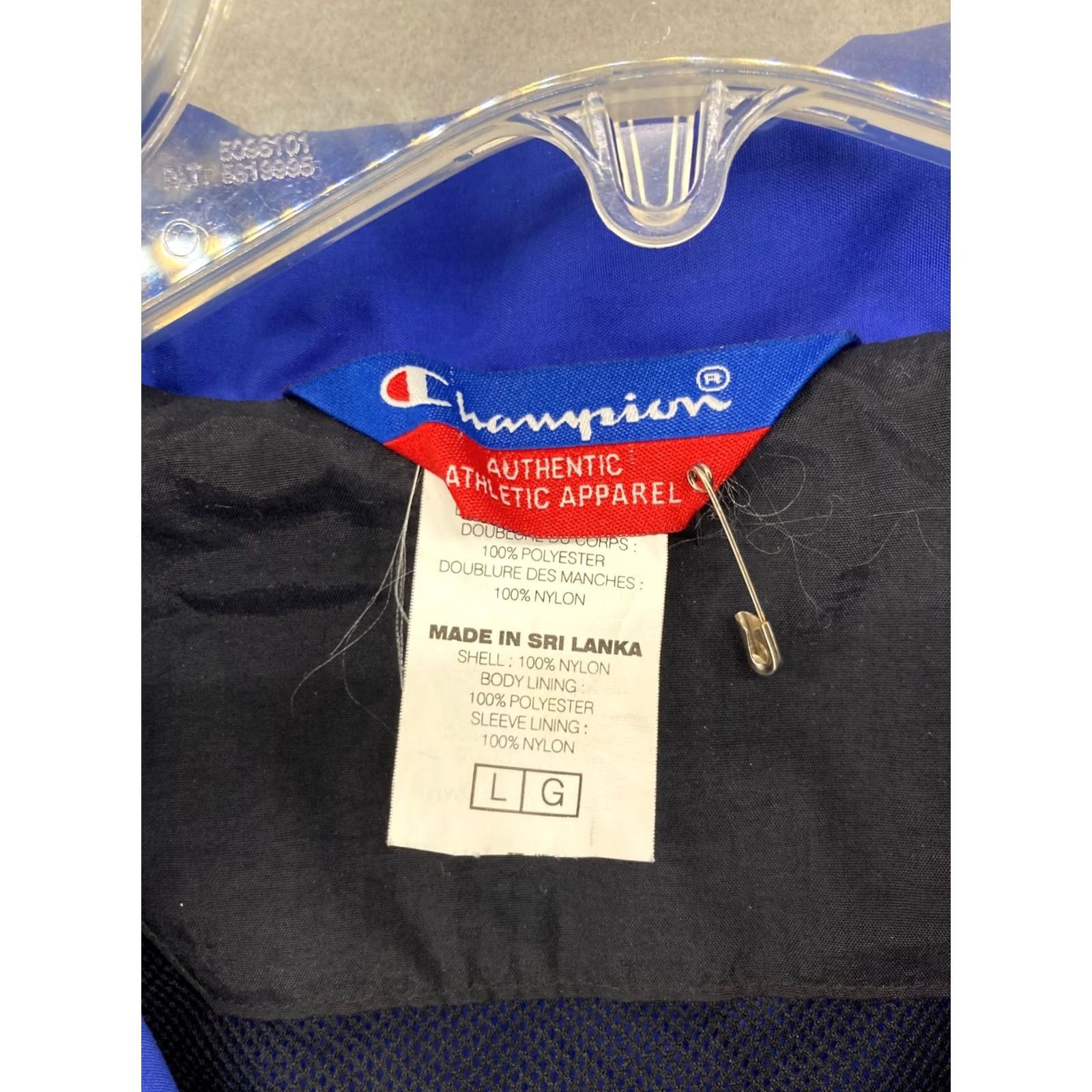 Champion VINTAGE Champion Jacket Windbreaker Athletic Full Zip Nylon Blue 90s Sports Outdoor Mens Large Blues Size US L / EU 52-54 / 3 - 6 Thumbnail