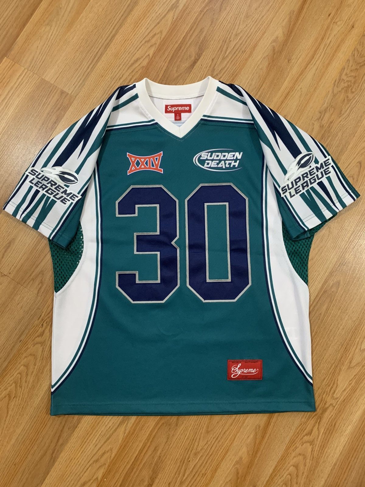 Sz S - Supreme Sudden Death Football Jersey (Teal) SS24