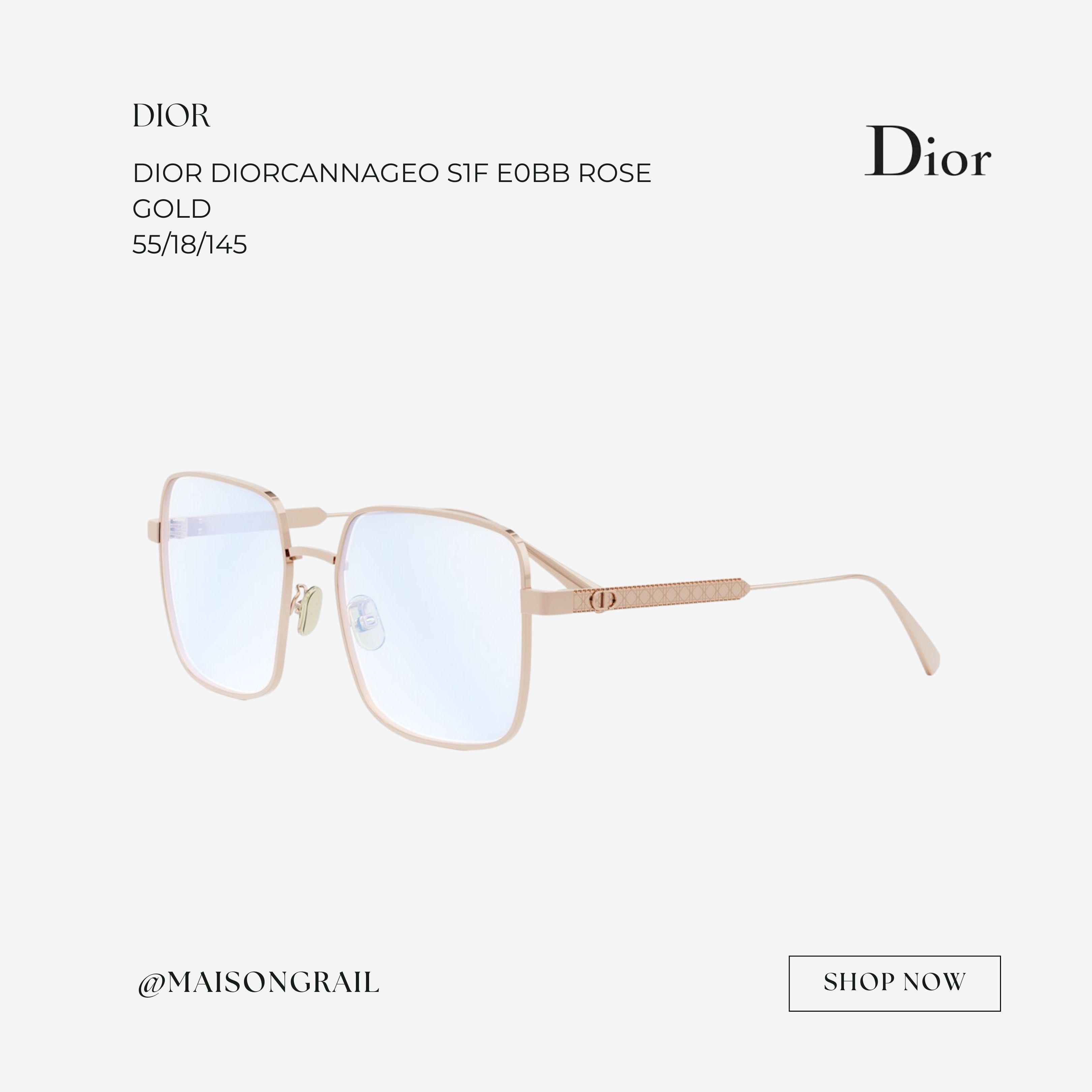 Dior DIOR DIORCANNAGEO S1F E0BB EYEGLASSES Size ONE SIZE - 1 Thumbnail