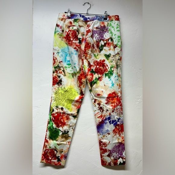 image of Beige By Eci Floral Pants in Yellow, Women's (Size 32)