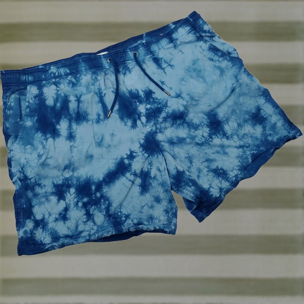 Vintage American Eagle XXL Tie Dye Mens Shorts Blue Casual Size US 39 - 1 Thumbnail