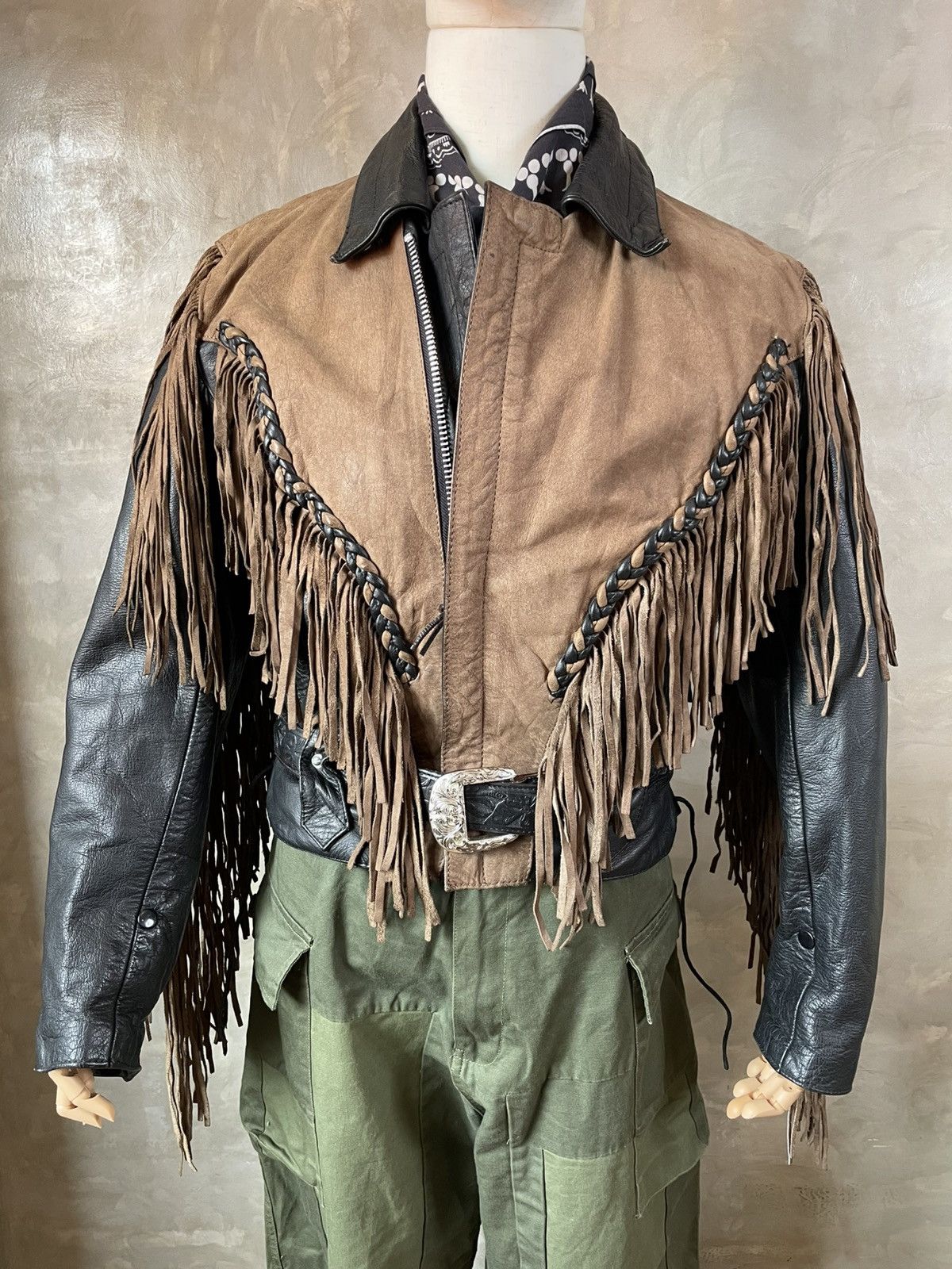 Other Vintage First Genuine Leather Fringe Western Jacket Size US M / EU 48-50 / 2 - 7 Thumbnail
