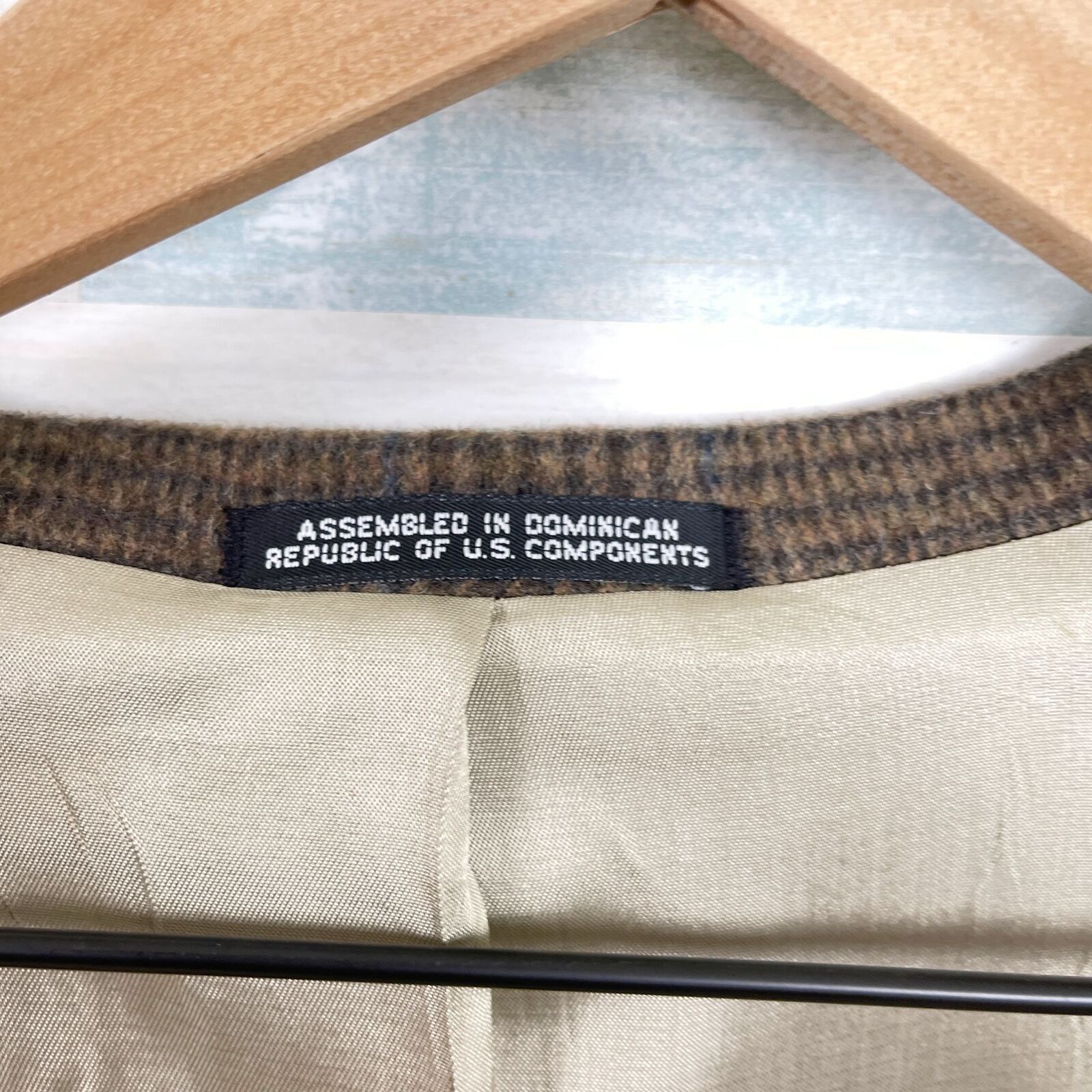 Savile Row Savile Row Wool Tweed Sport Coat Brown Glen Check Mens 42S Size 42S - 10 Thumbnail