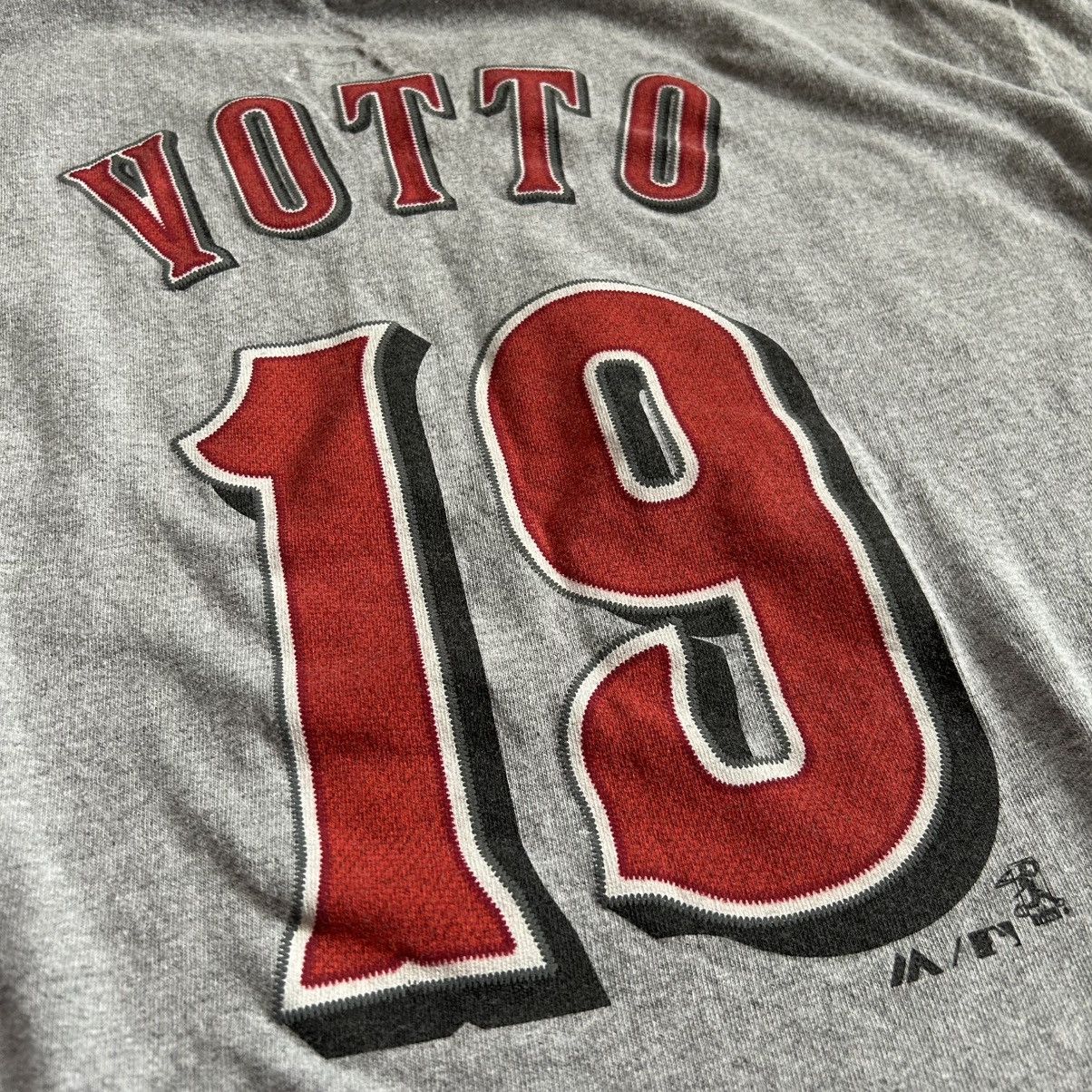 Majestic 2014 JOEY VOTTO CiNCiNNATi REDS JERSEY SHiRT HEATHER GREY Size US XL / EU 56 / 4 - 2 Thumbnail
