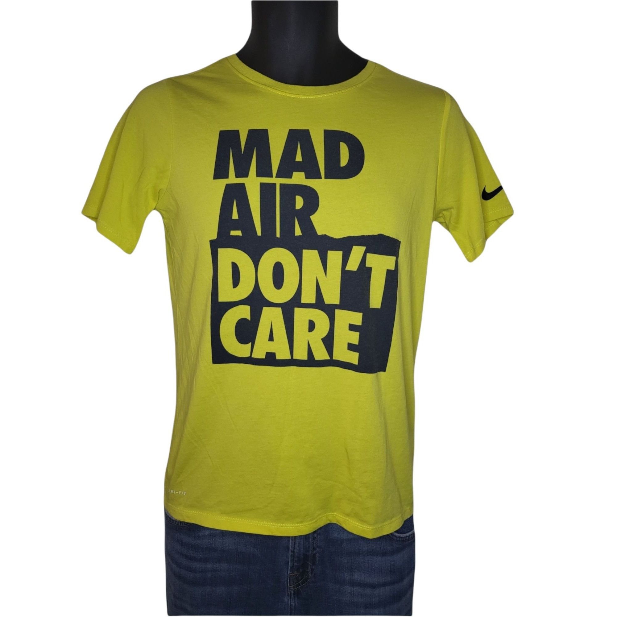 Nike Nike Dri Fit Tshirt Men Sz L Mad Air Dont Care Yellow Black Size US L / EU 52-54 / 3 - 1 Thumbnail