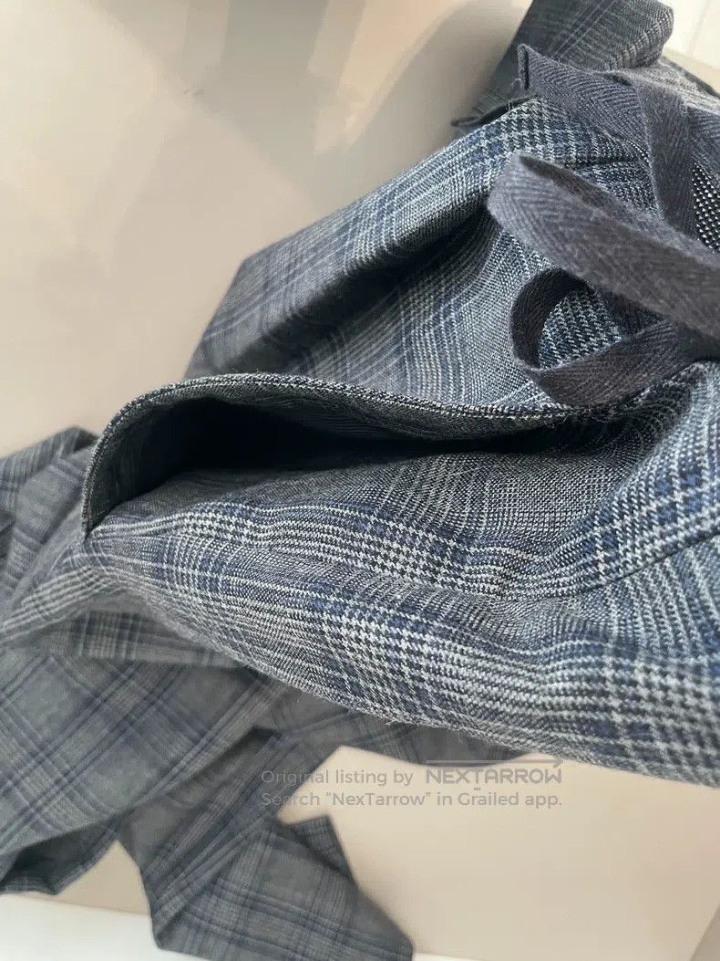 Brunello Cucinelli Brunello Cucinelli Grey Check New Wool Trousers Size 26" / US 2 / IT 38 - 9 Thumbnail