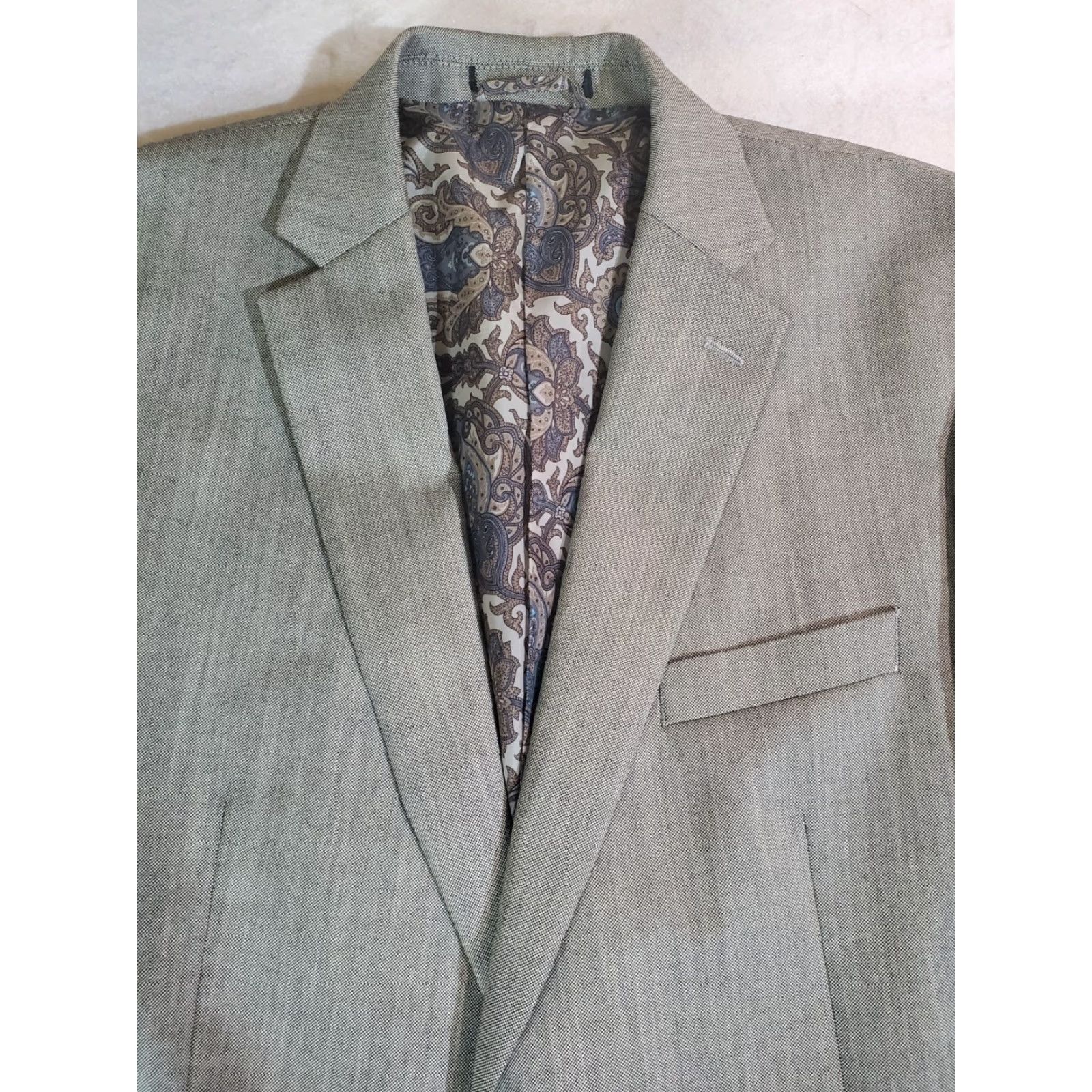 Ralph Lauren VINTAGE RALPH LAUREN Signature Sport Coat Gray Wool Blend- Paisley Lining Mens 42R Size US XS / EU 42 / 0 - 3 Thumbnail