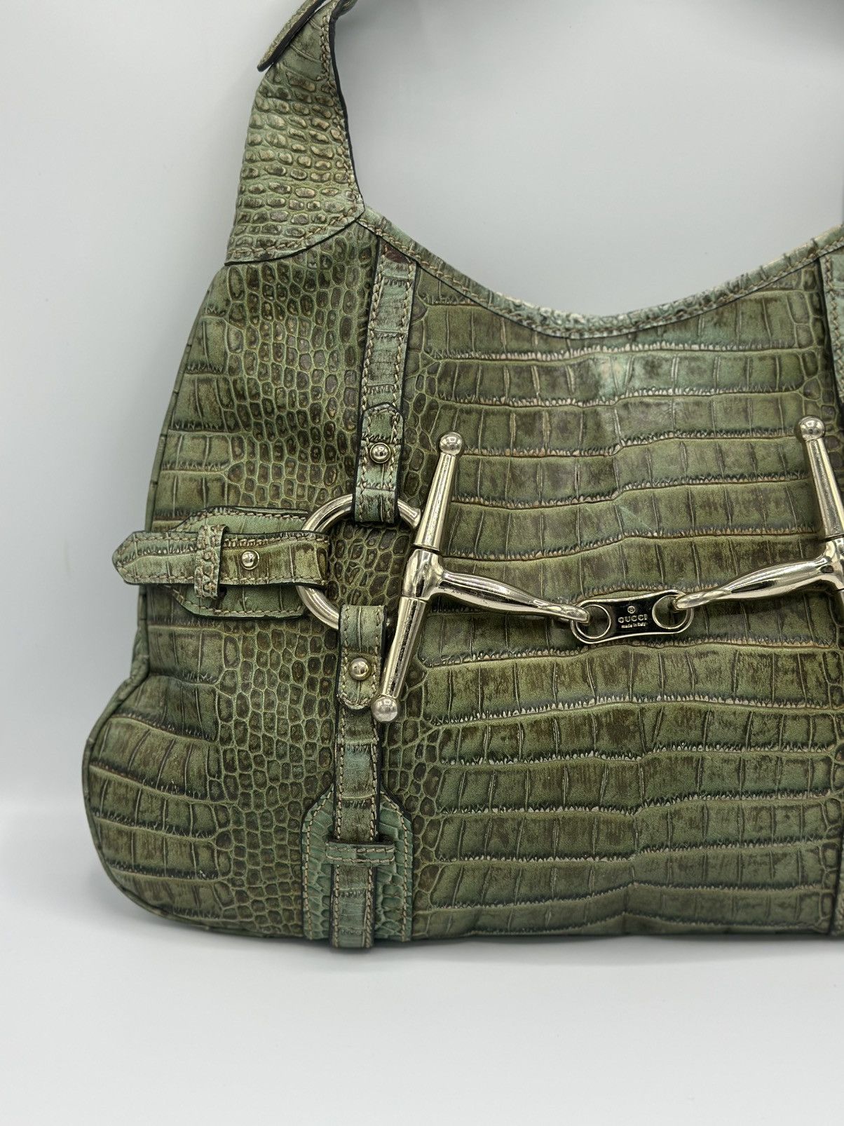 Gucci RARE Gucci 85th Anniversary Crocodile Horsebit Hobo bag Size ONE SIZE - 3 Thumbnail