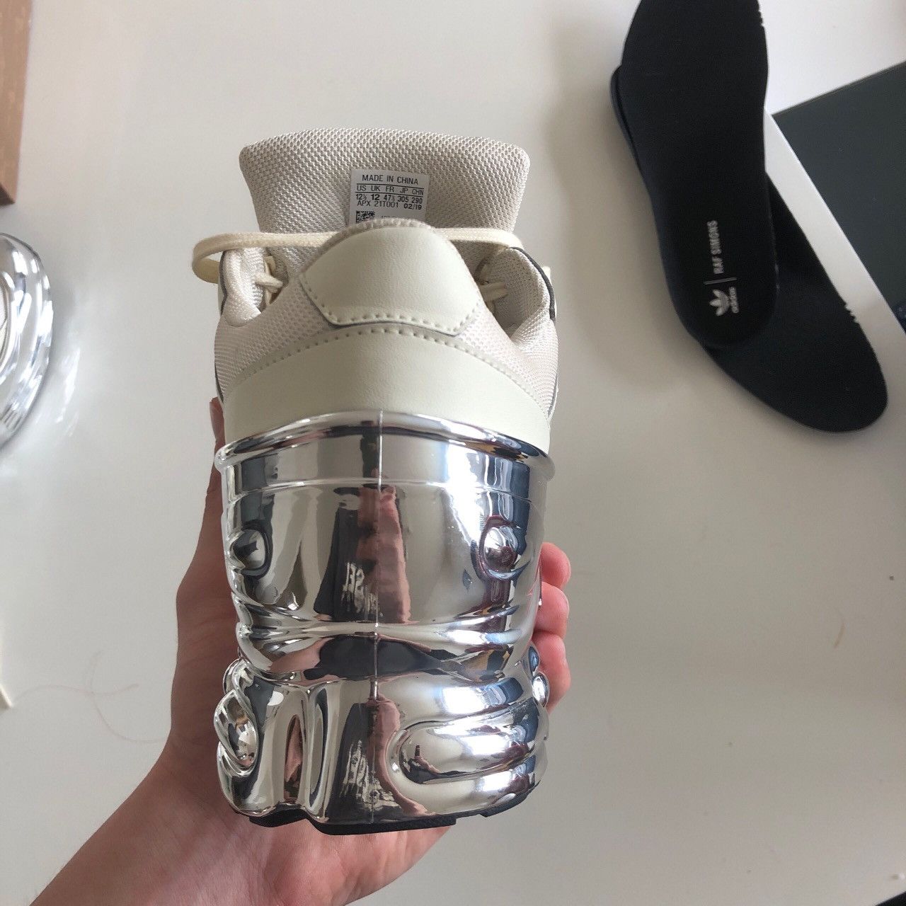 Raf Simons Raf Simons Metallic White Size US 12 / EU 45 - 4 Thumbnail
