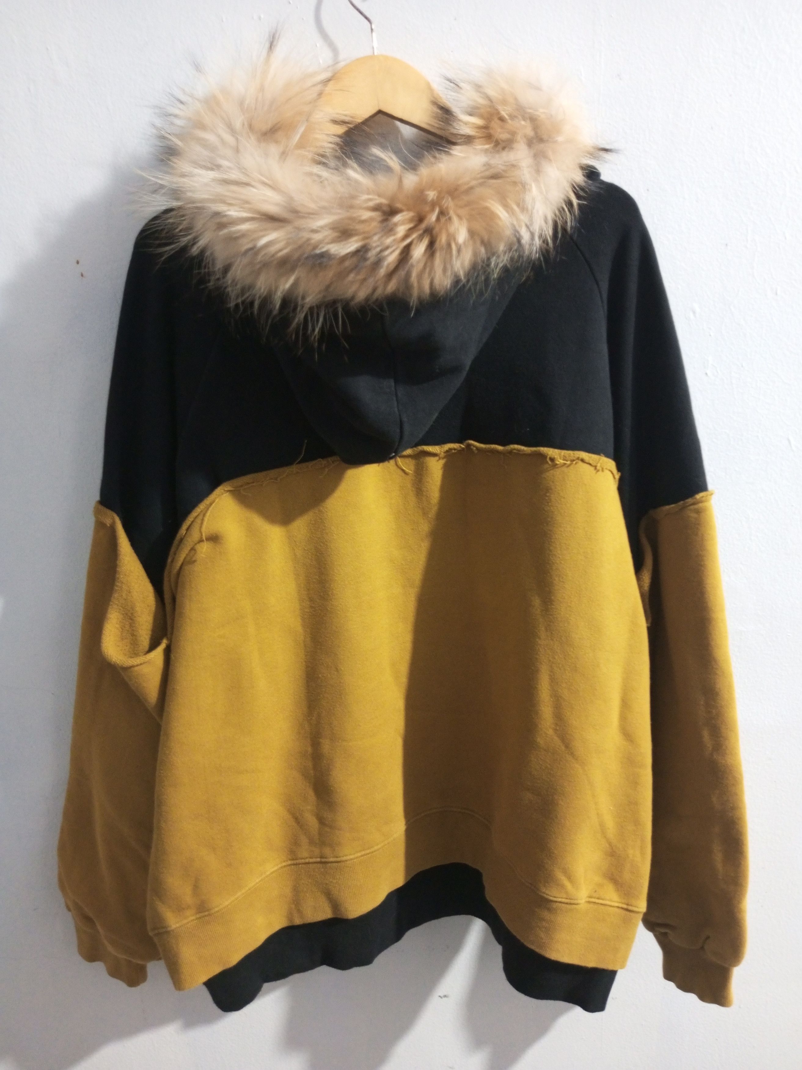 Japanese Brand Vintage A.S.C double layer distressed oversize fur hoodie Size US L / EU 52-54 / 3 - 10 Thumbnail