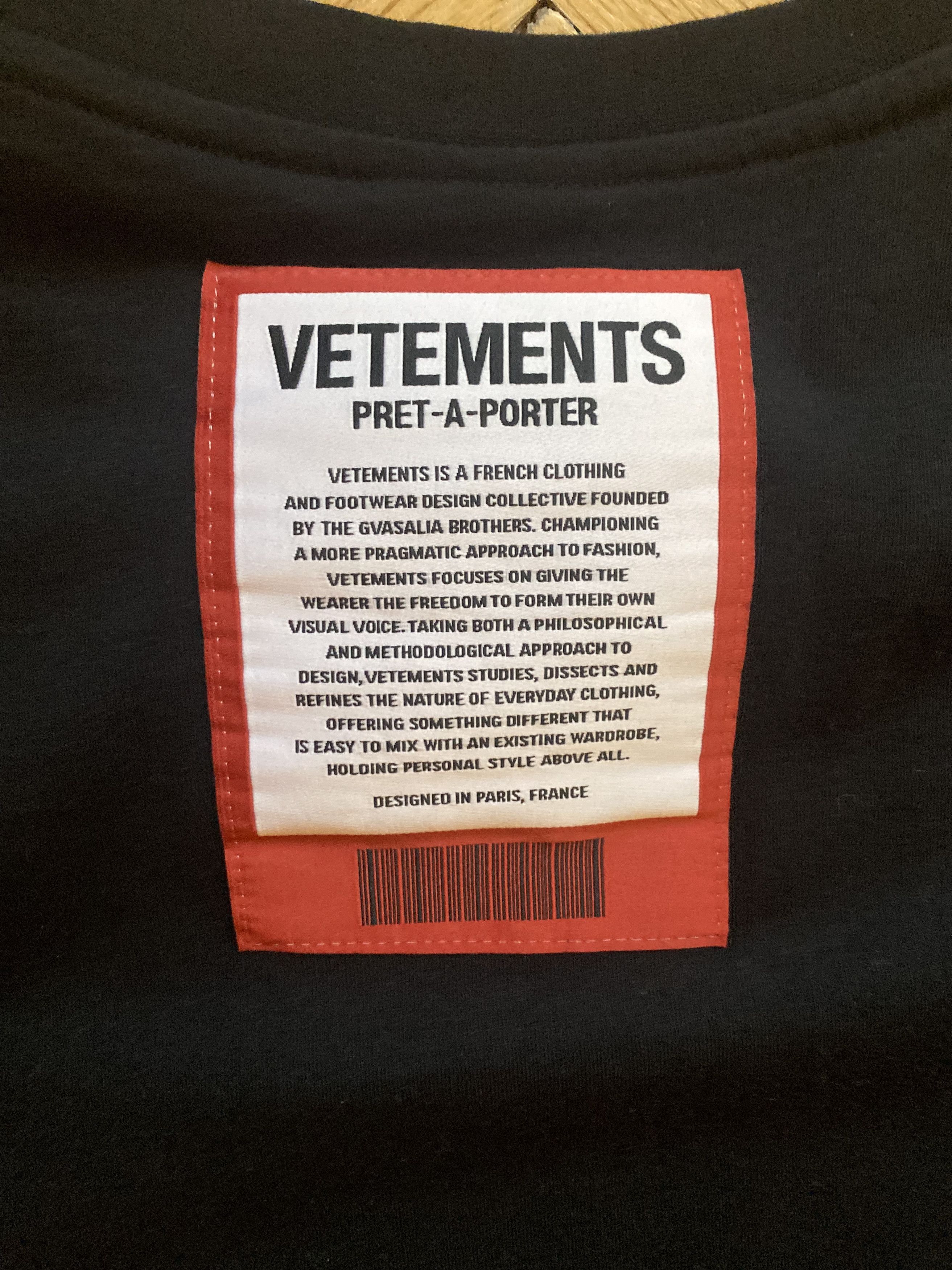 Vetements Vetements Logo Patch Oversized Unisex T-Shirt Size US M / EU 48-50 / 2 - 7 Thumbnail