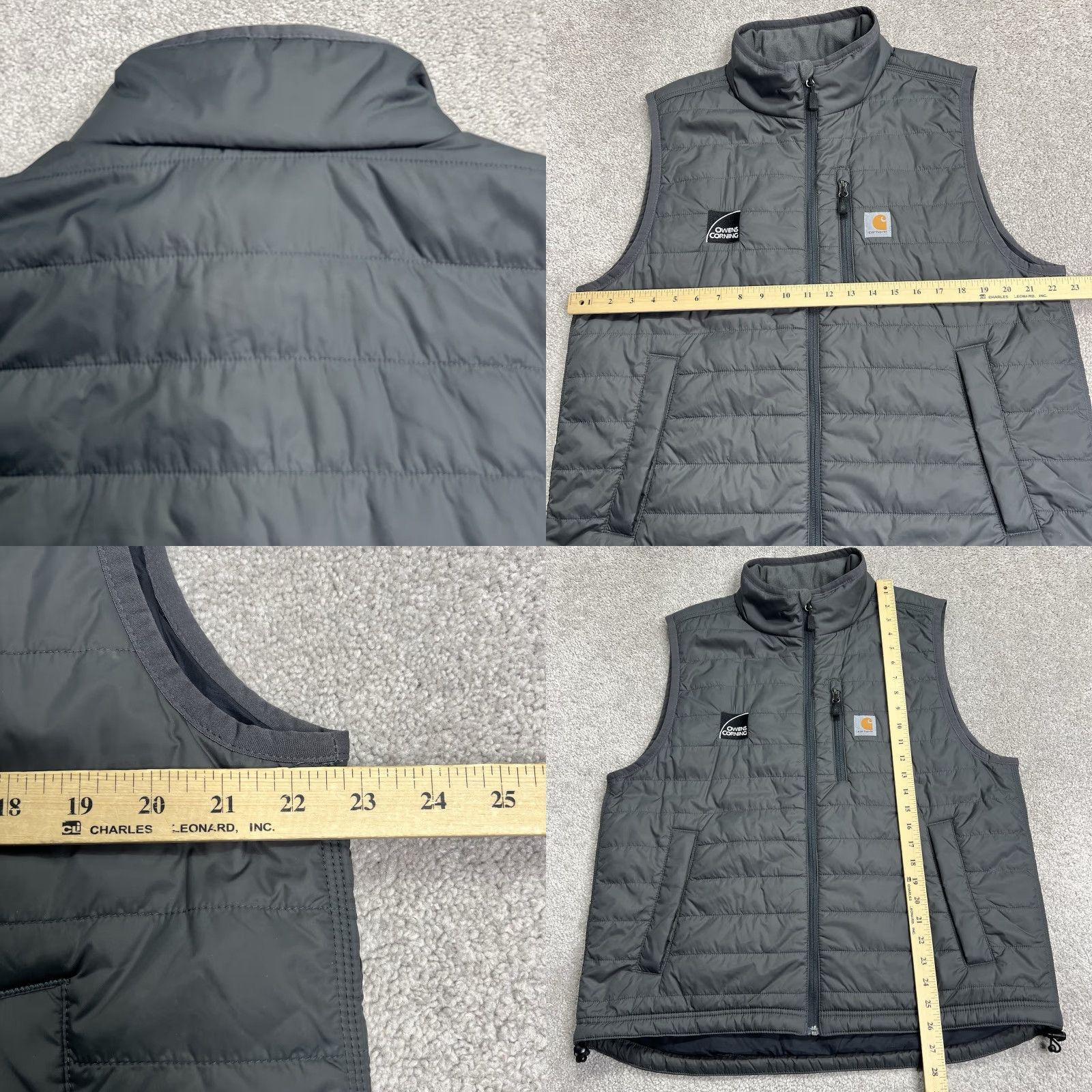 Carhartt Carhartt Puffer Vest Rain Defender Gray OV2286-M Relaxed Fit Embroidered Mens Large Size US L / EU 52-54 / 3 - 8 Thumbnail