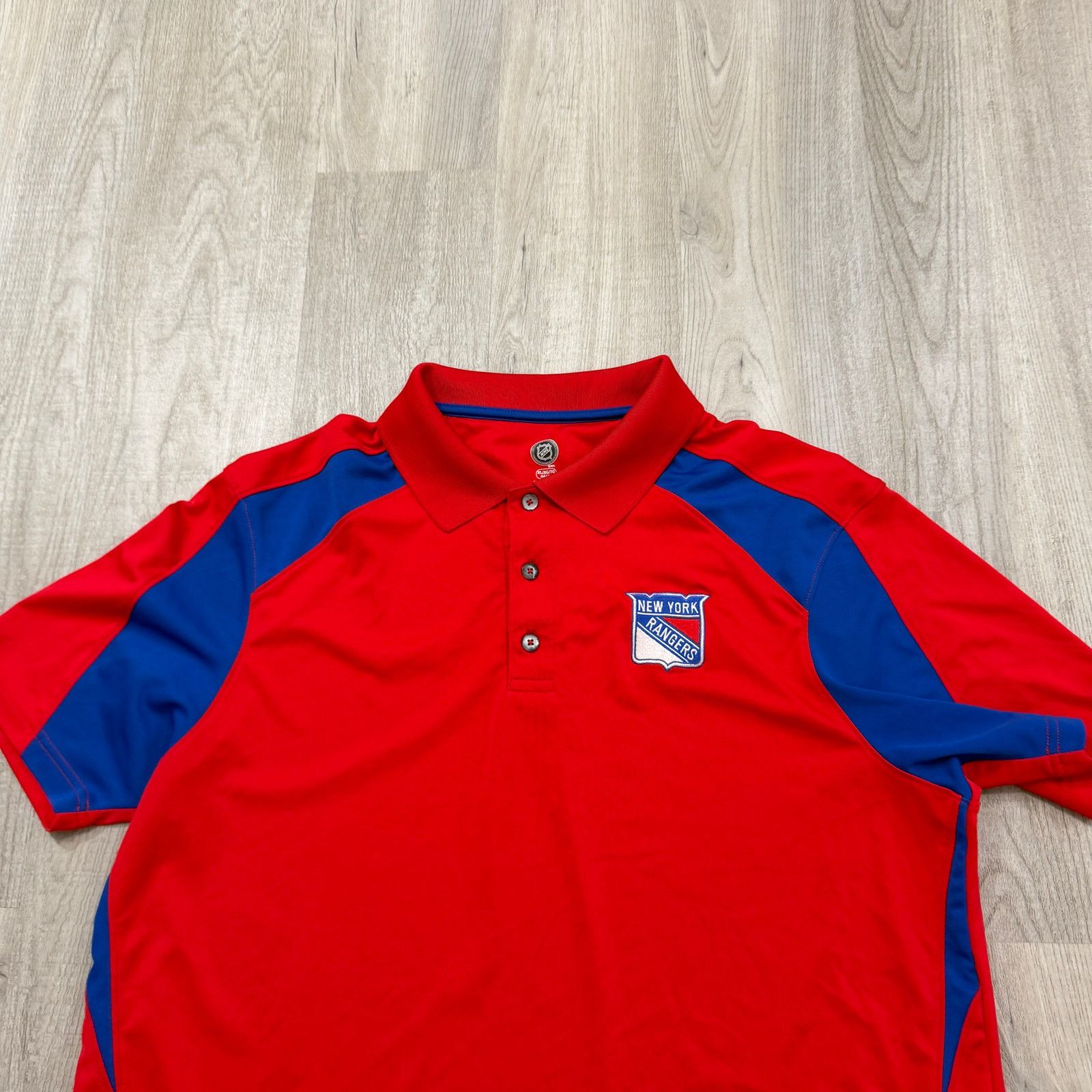 NHL NHL New York Rangers Polo Shirt Men's Extra Large Red Blue Size US XL / EU 56 / 4 - 2 Thumbnail