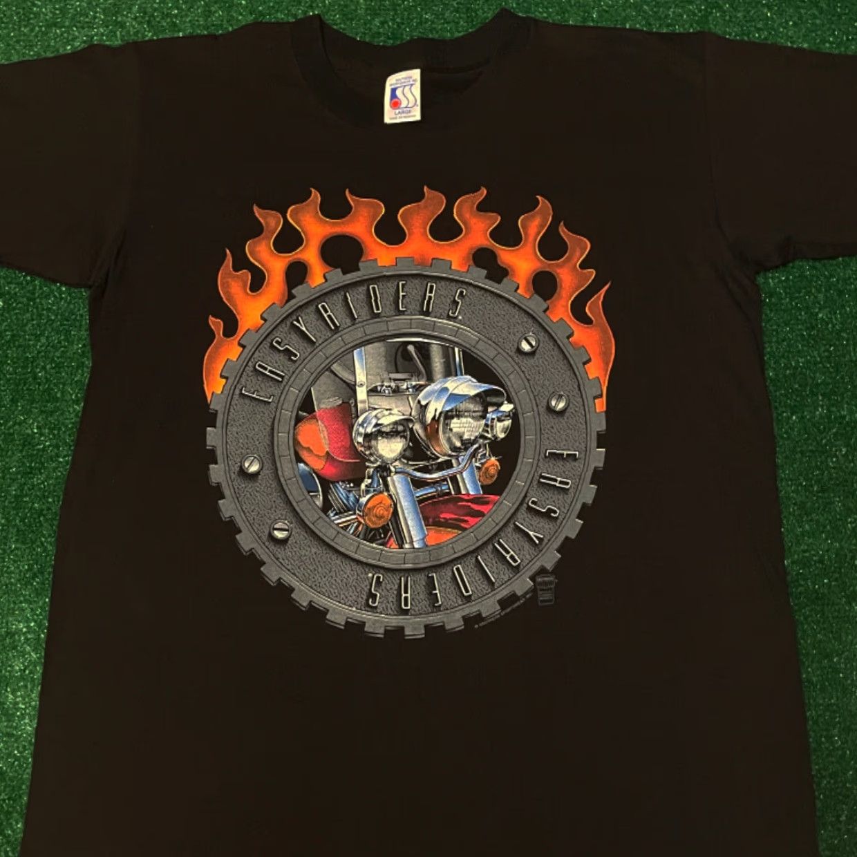 Vintage VINTAGE 90s Biker EasyRiders Bike Week 1995 Daytona Flames VTG Shirt Mens XL Black Shirt Mens XL 90s Biker Size US XL / EU 56 / 4 - 4 Thumbnail