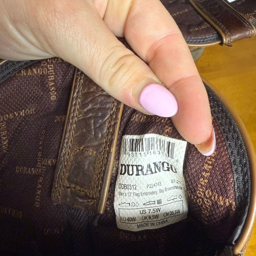 Durango Lady Rebel Women's Western Boots 7.5W Brown Flag