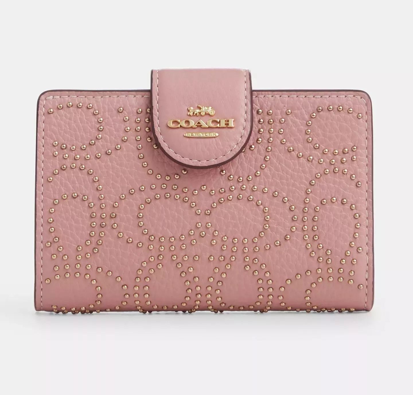Coach Medium Corner Zip Wallet With Signature Rivets CX404 Size ONE SIZE - 7 Thumbnail