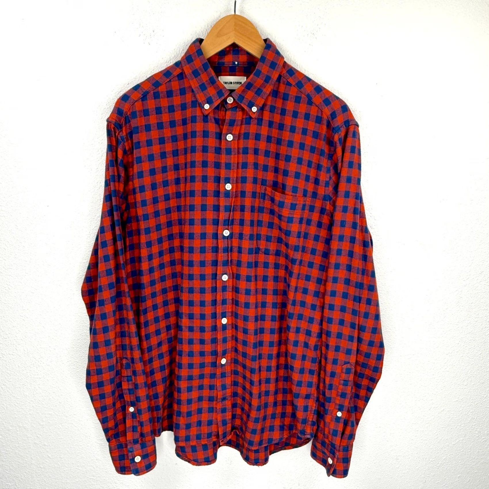 Taylor Stitch Taylor Stitch Shirt Men's 42 Large Plaid Flannel Organic Cotton Button Up Casual Size US XL / EU 56 / 4 - 2 Thumbnail