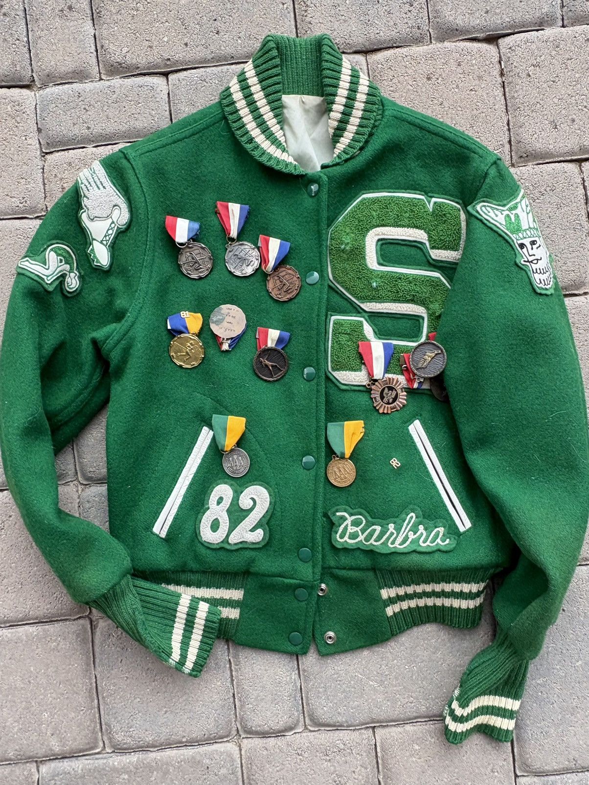 Vintage Vintage 80’s letterman jacket Size S / US 4 / IT 40 - 1 Thumbnail
