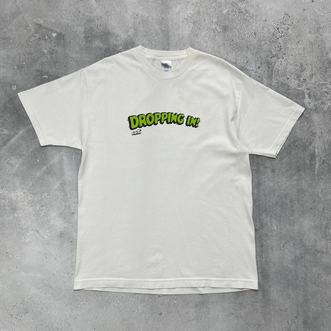 Vintage Vintage 2000s Parks Dropping In Skateboarding T Shirt White Size US L / EU 52-54 / 3 - 1 Thumbnail