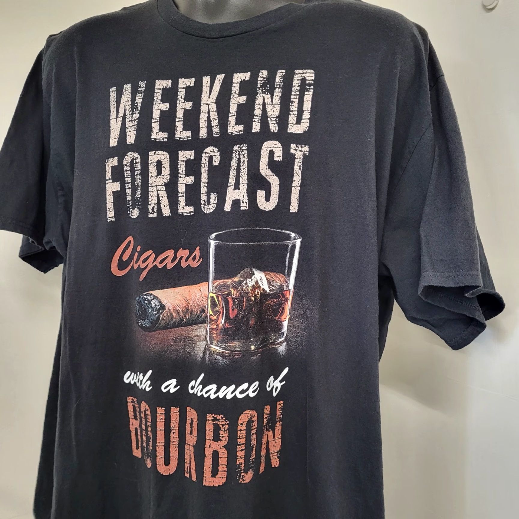 Port & Company Port & Company Shirt Mens XXL Black Weekend Forecast Cigars with Chance Bourbon Causal Size US XXL / EU 58 / 5 - 3 Thumbnail