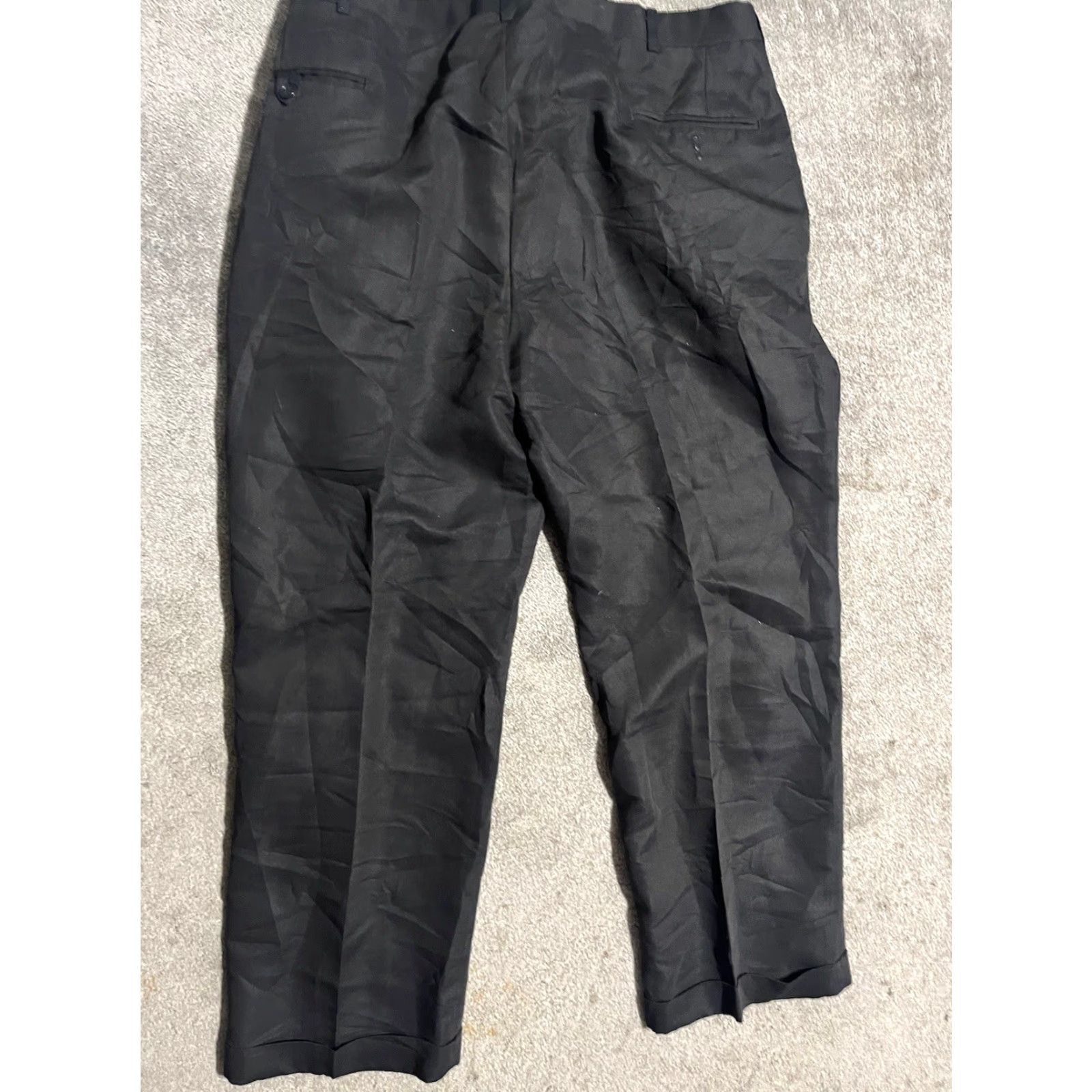 Haggar Haggar Pants Men 40x30 Black Label Pleated Front Stretch Waist Size US 40 / EU 56 - 3 Thumbnail