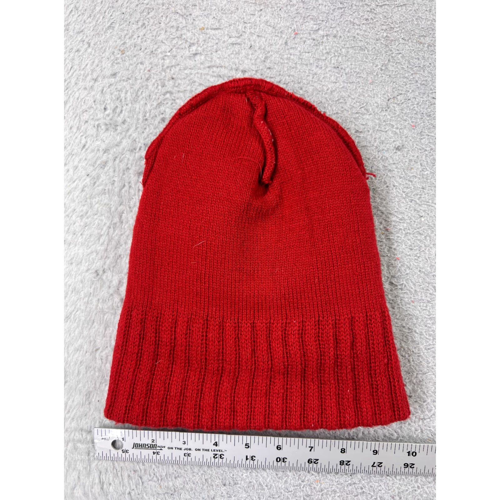 Vintage Unbranded Beanie Toque Hat Adult One Size Red Knit 100% Acrylic Fair Isle Winter Snow Ski Size ONE SIZE - 4 Thumbnail