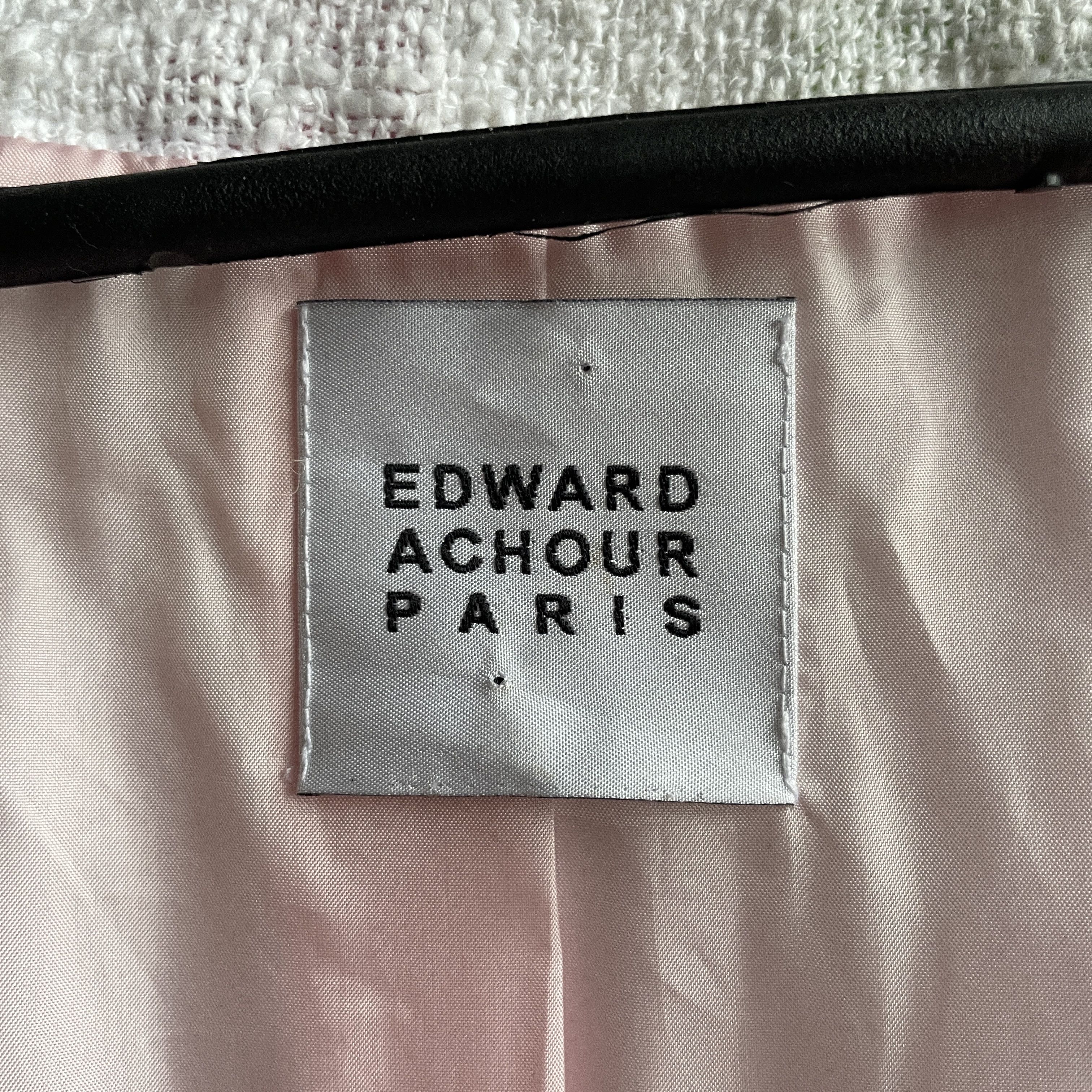 Other Edward Achour Paris Womens Boucle Tweed Open Front Blazer Size S / US 4 / IT 40 - 8 Thumbnail
